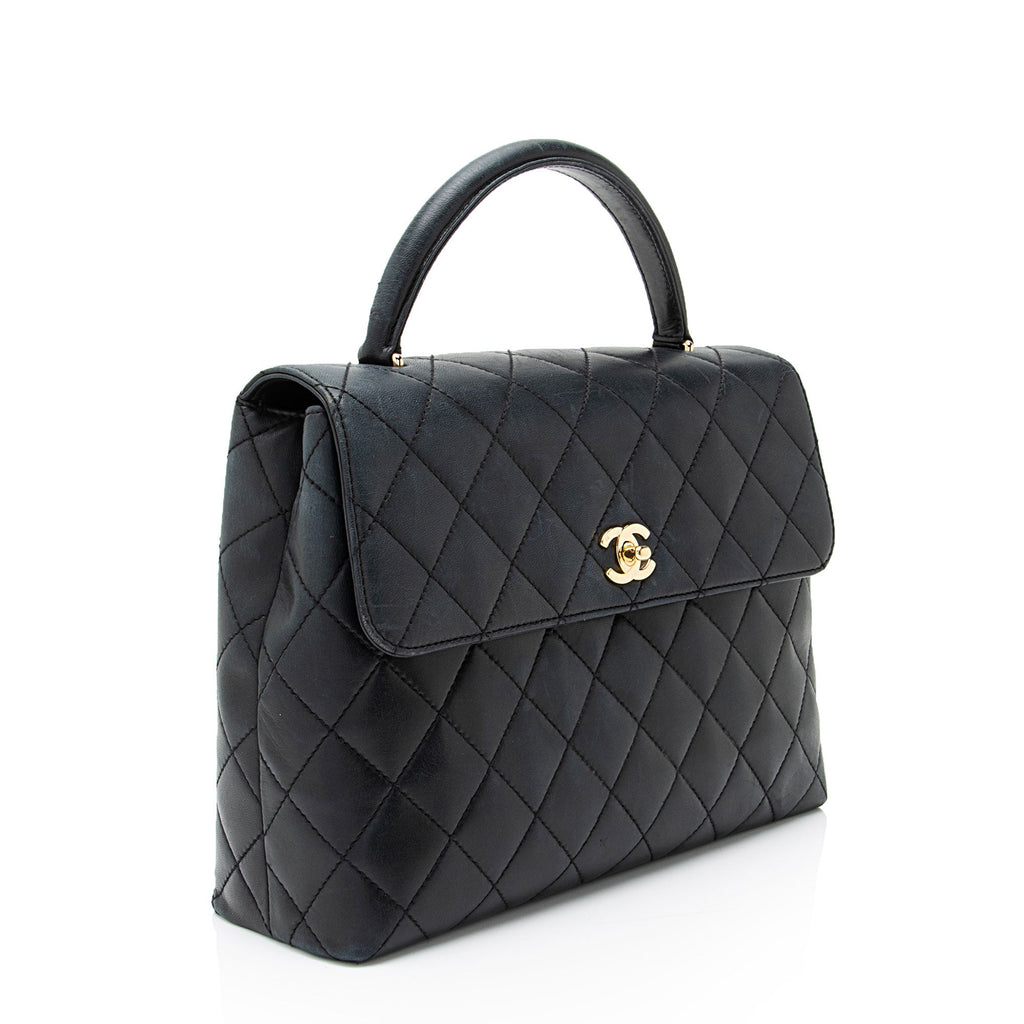 Chanel Vintage Lambskin Kelly Top Handle