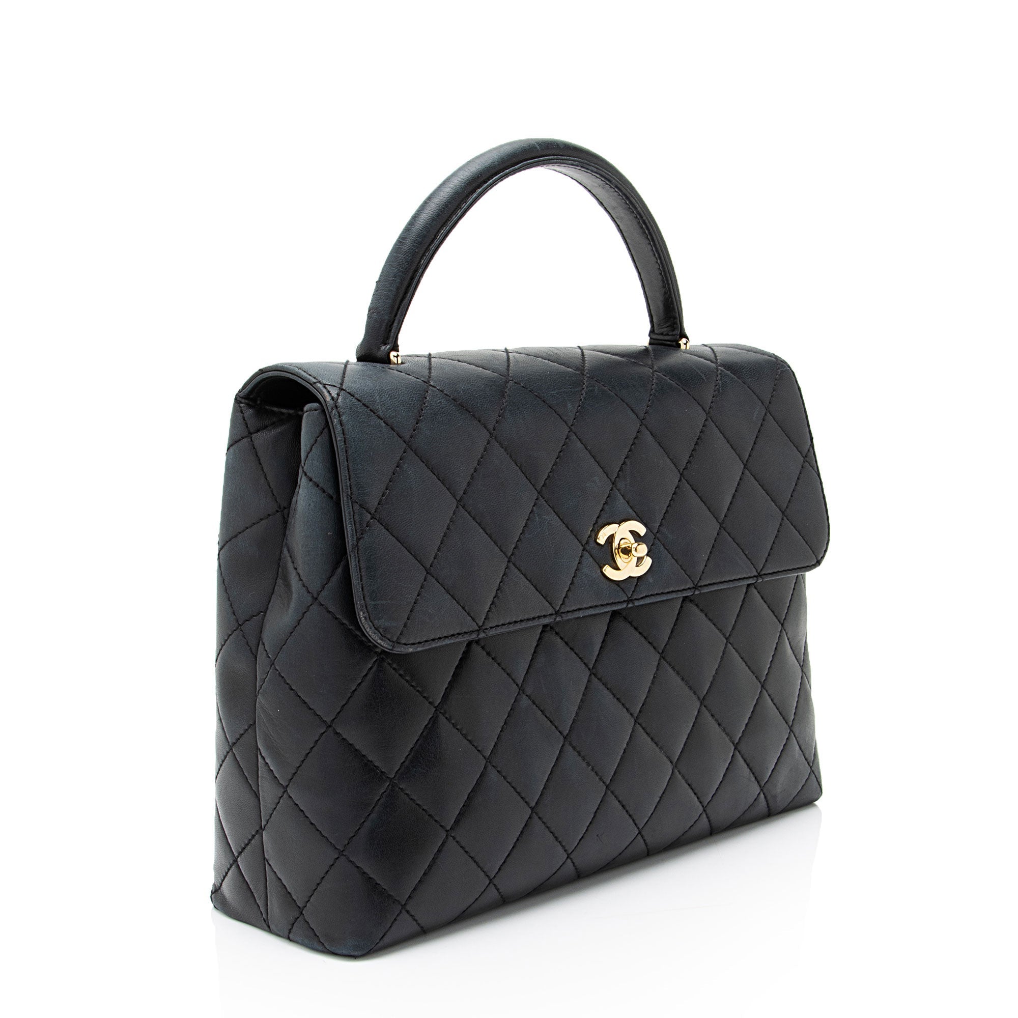 Chanel Vintage Lambskin Kelly Top Handle