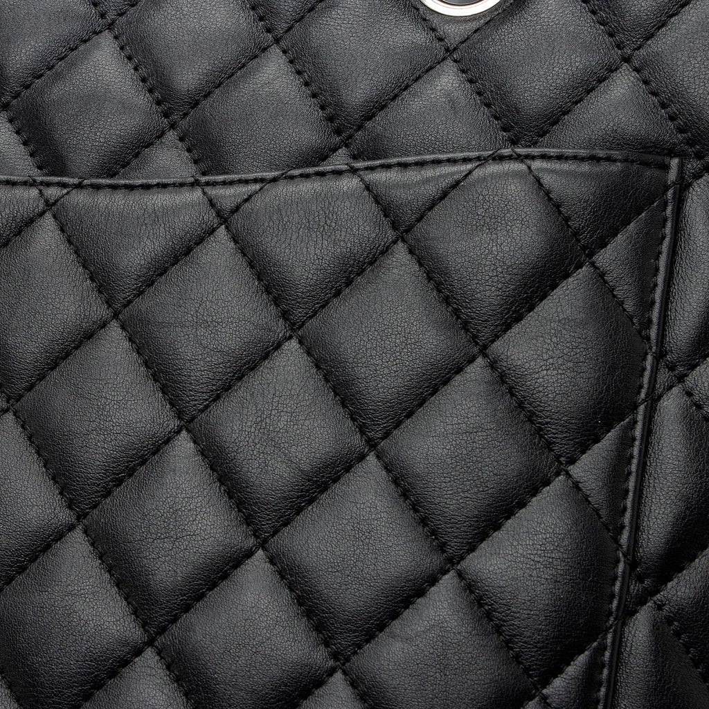 Chanel Vintage Lambskin Ligne Cambon Large Shopping Tote