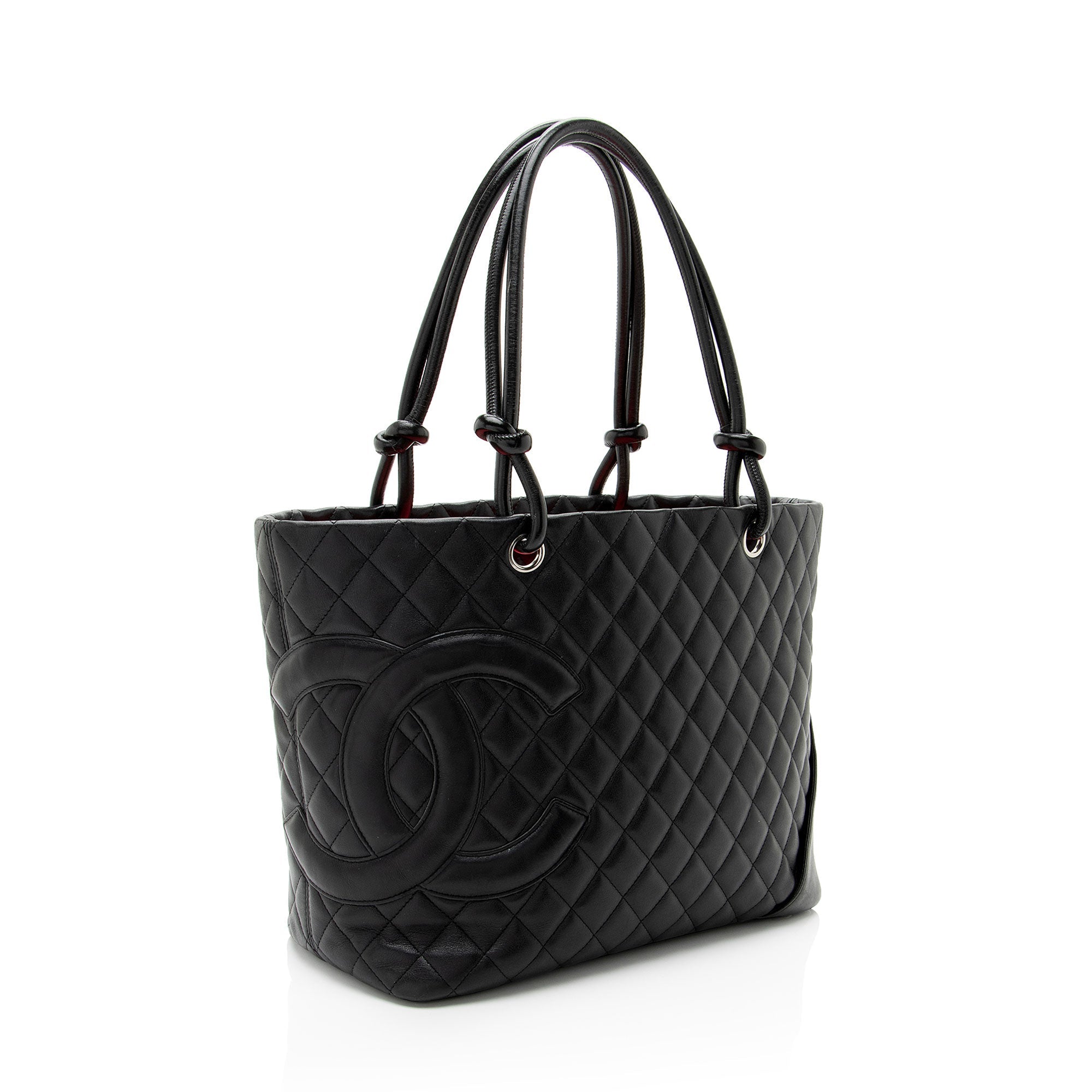 Chanel Vintage Lambskin Ligne Cambon Large Shopping Tote