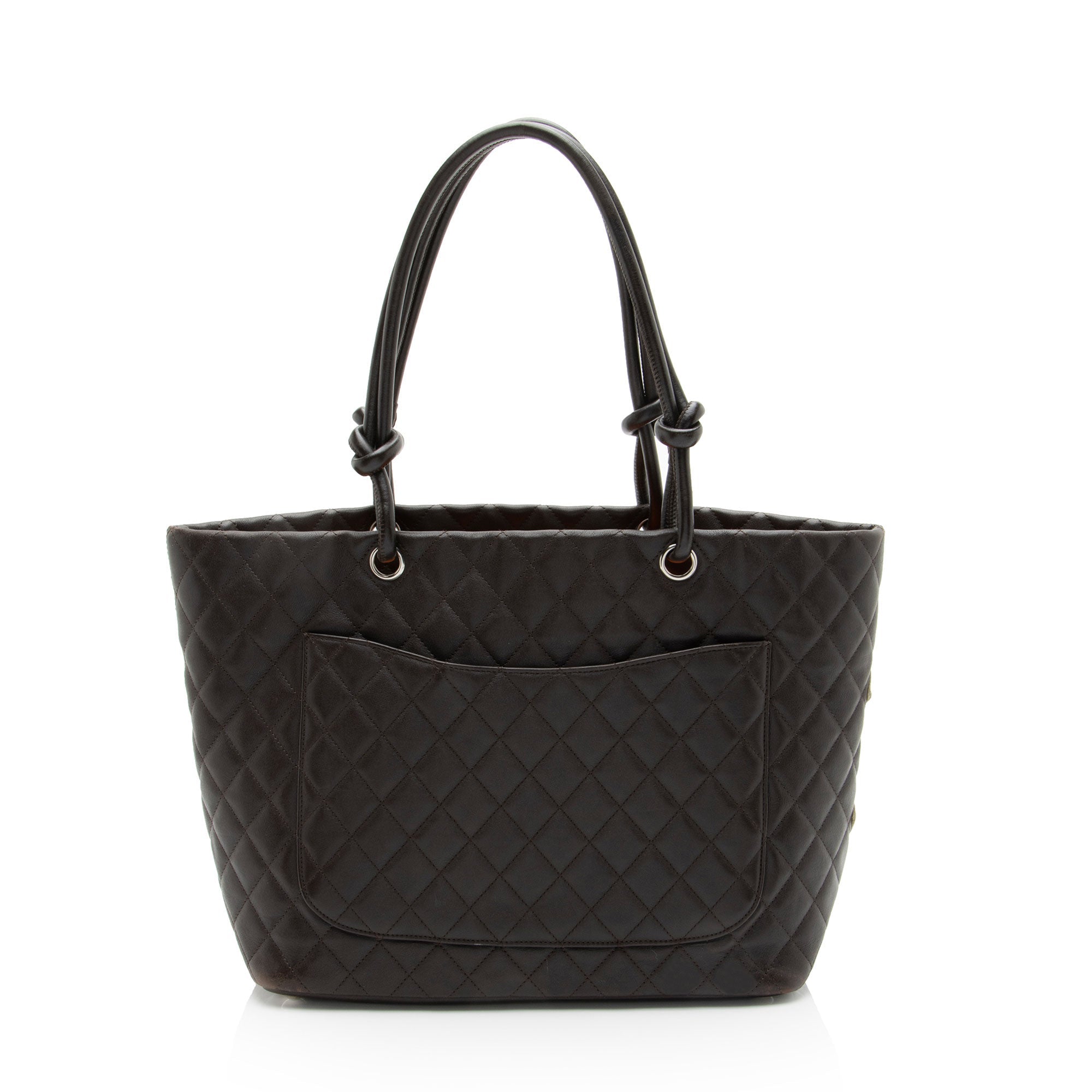 Chanel Vintage Lambskin Ligne Cambon Large Shopping Tote