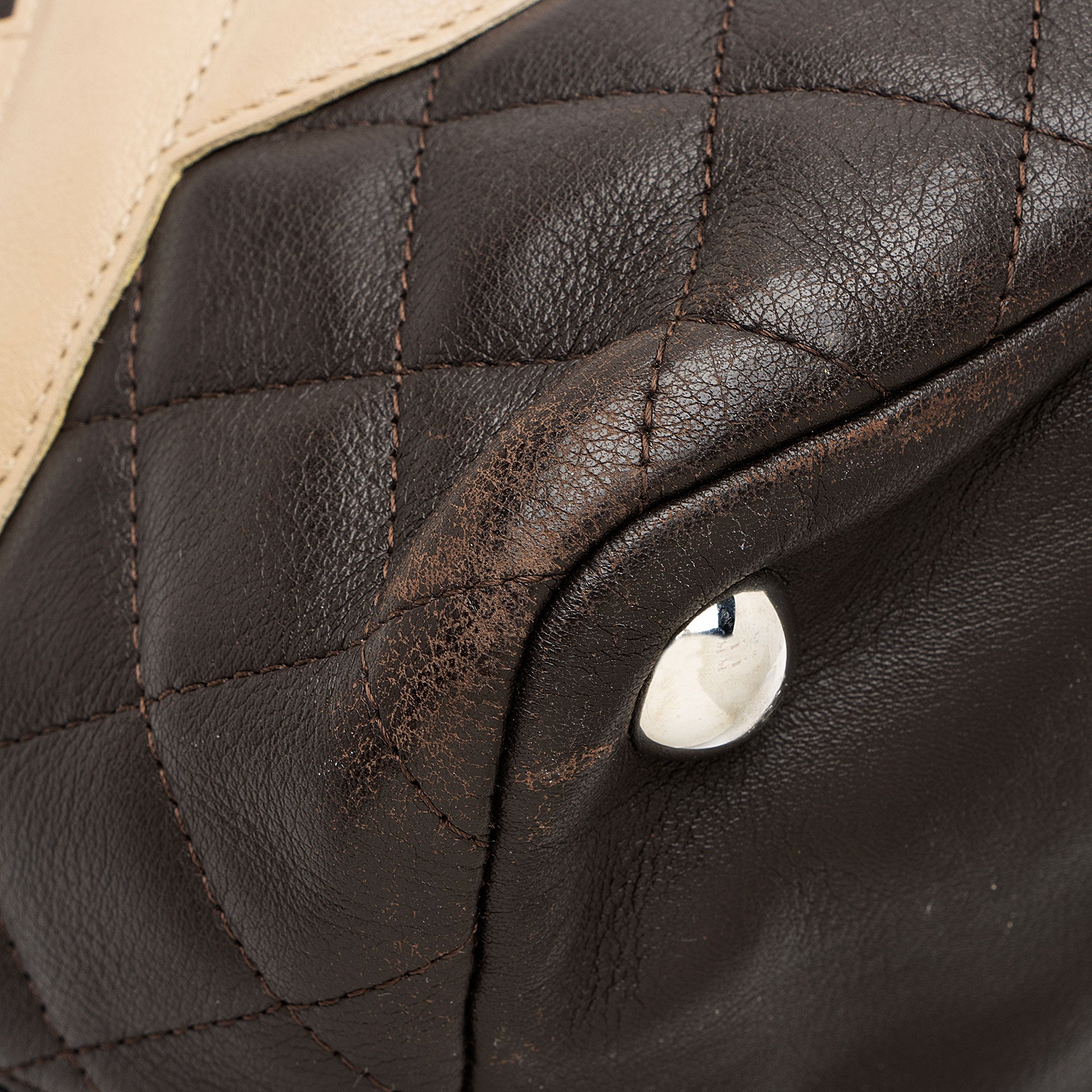 Chanel Vintage Lambskin Ligne Cambon Large Shopping Tote