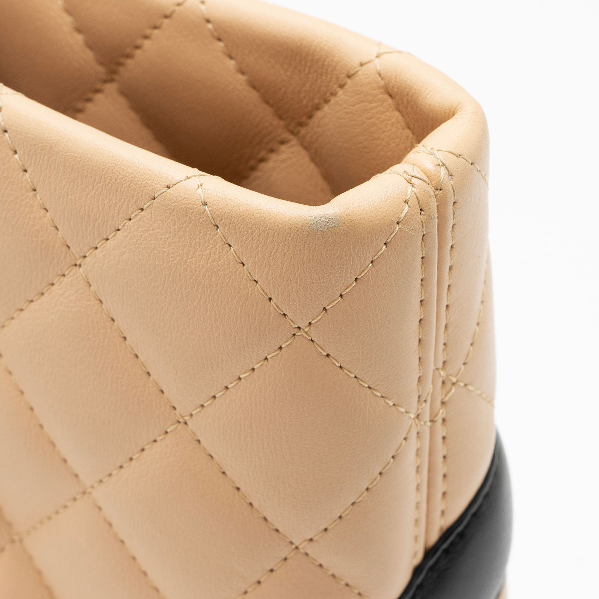 Chanel Vintage Lambskin Ligne Cambon Large Shopping Tote