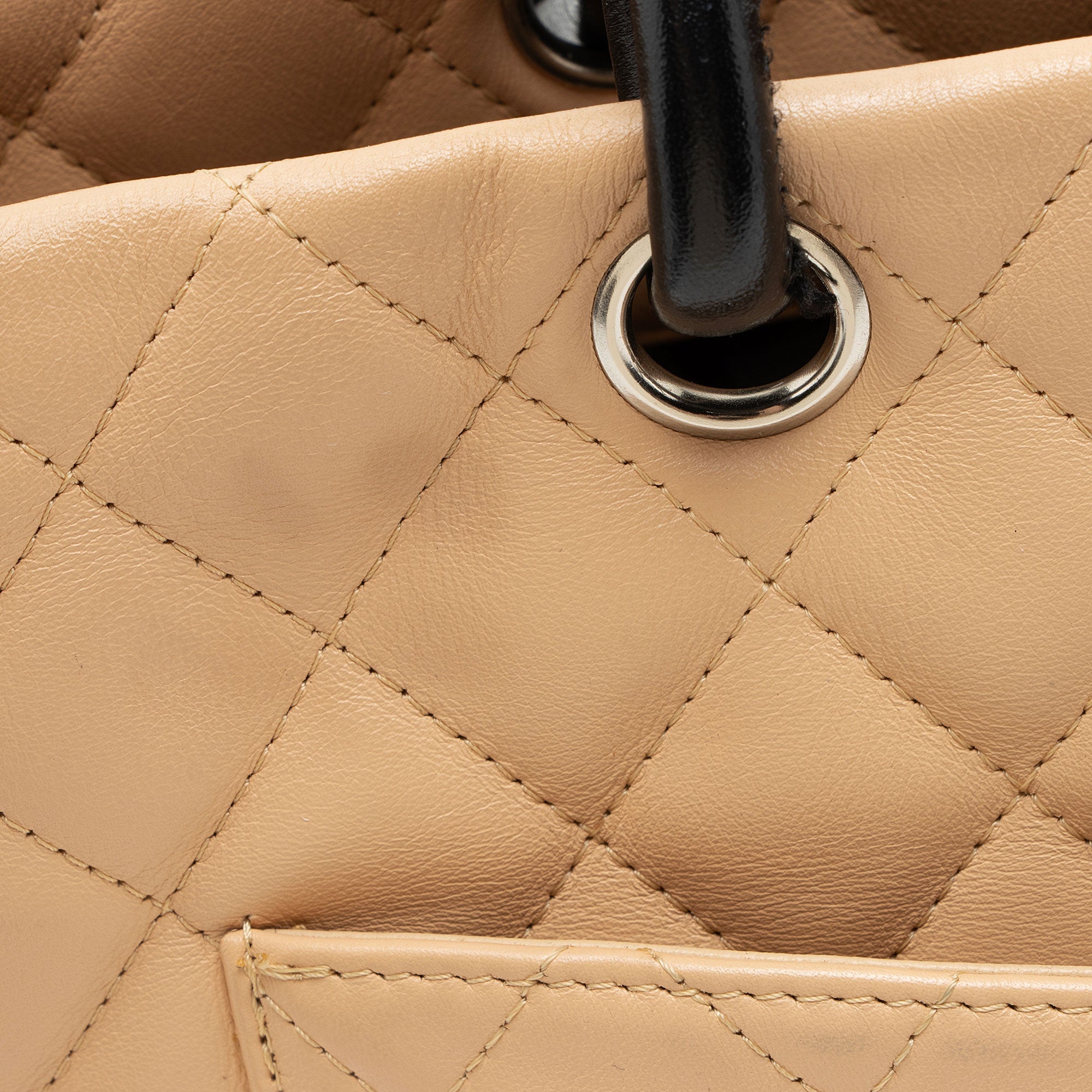 Chanel Vintage Lambskin Ligne Cambon Large Shopping Tote