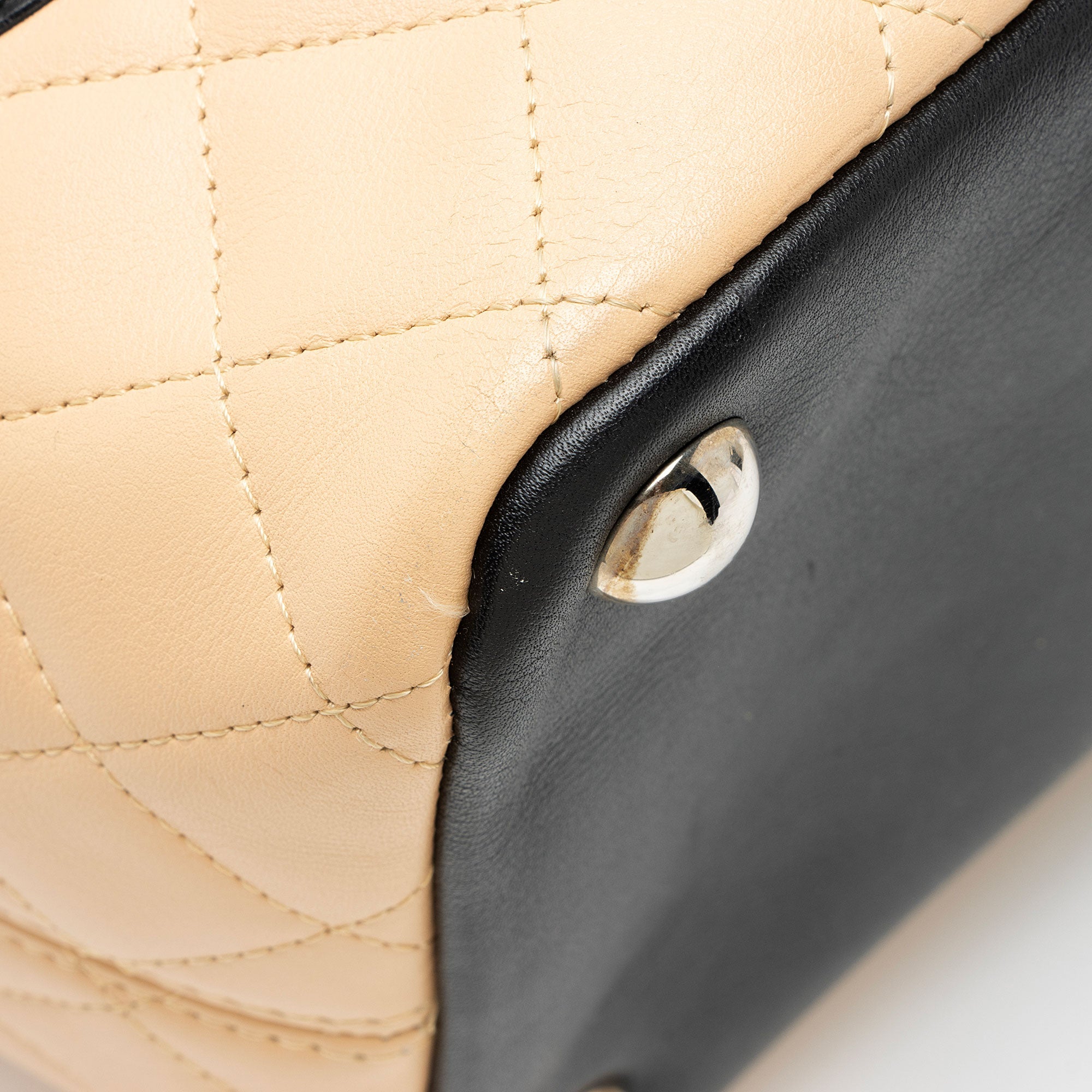 Chanel Vintage Lambskin Ligne Cambon Large Shopping Tote