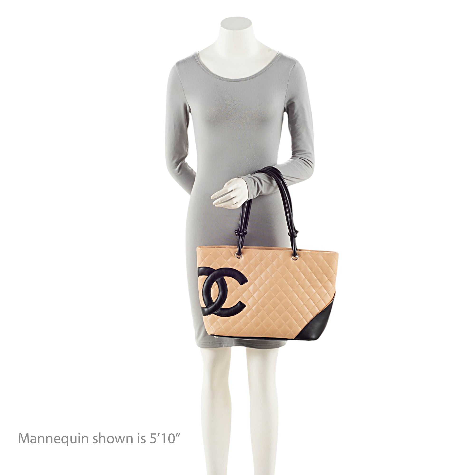 Chanel Vintage Lambskin Ligne Cambon Large Shopping Tote