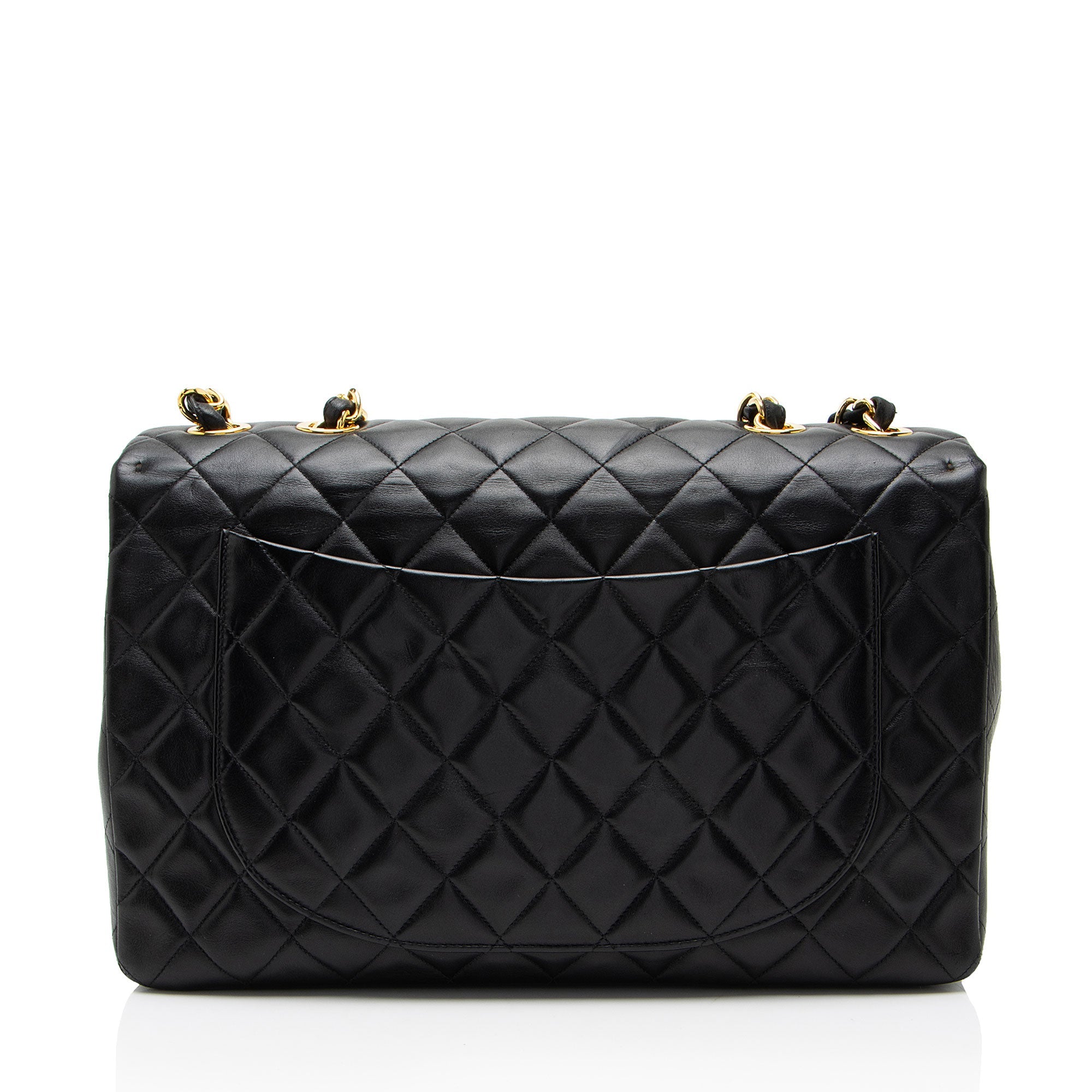 Chanel Vintage Lambskin XL Maxi Single Flap Shoulder Bag