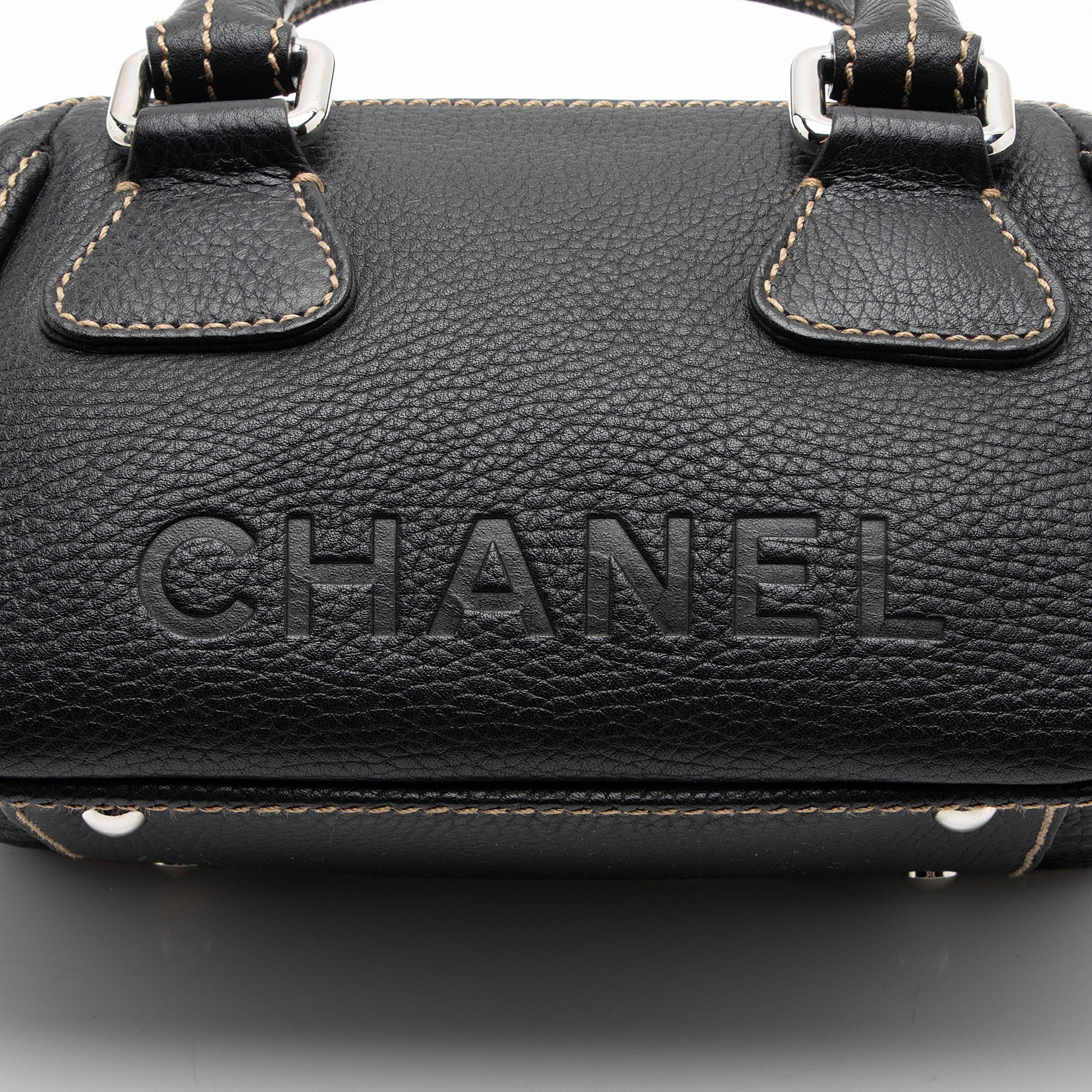 Chanel Vintage Embossed Leather LAX Tassel Small Satchel (SHF-Y2nyR2)