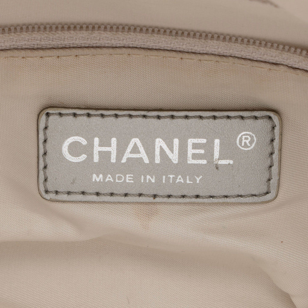 Chanel Vintage Metallic Nylon Travel Ligne Satchel (SHF-CKL5mr)