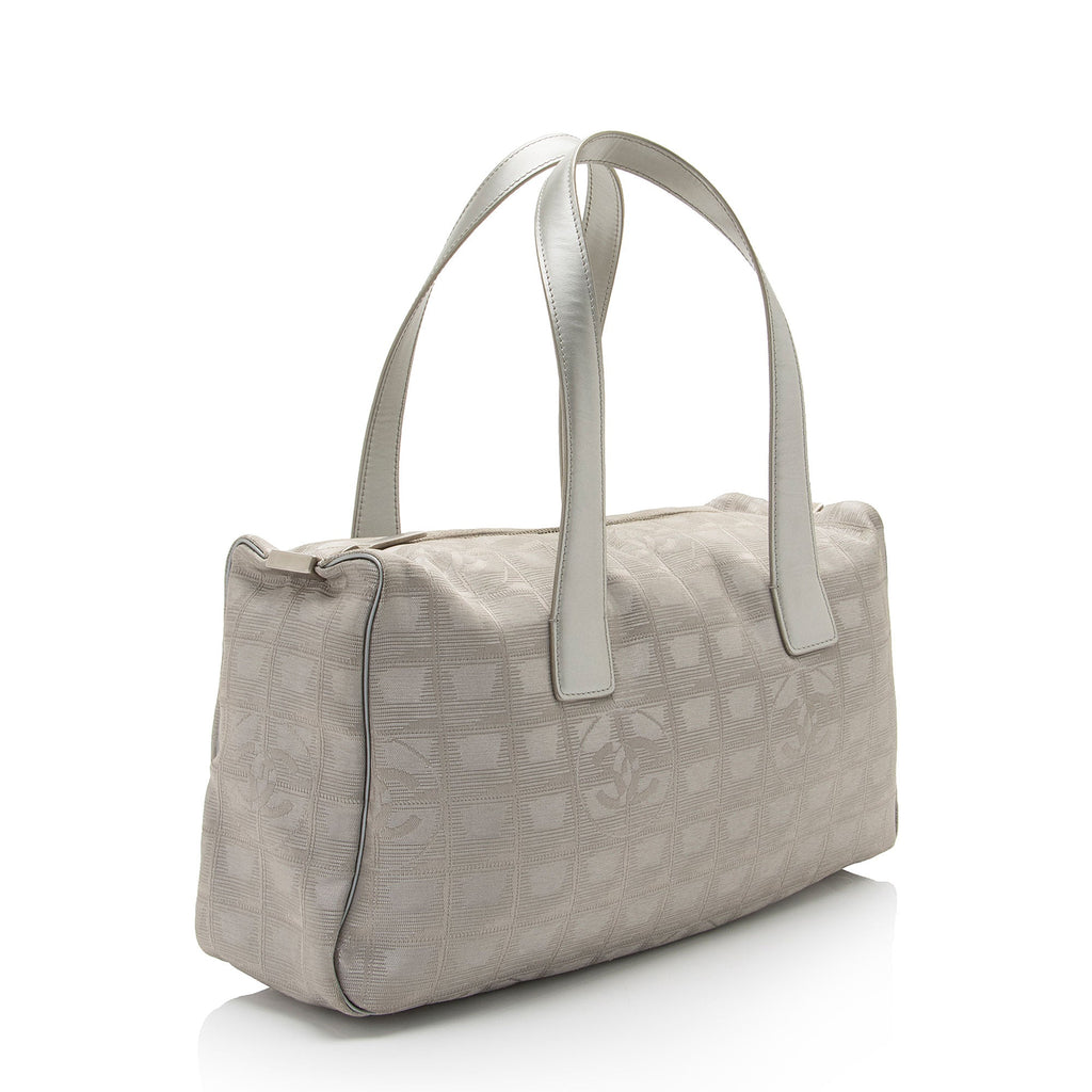Chanel Vintage Metallic Nylon Travel Ligne Satchel (SHF-CKL5mr)