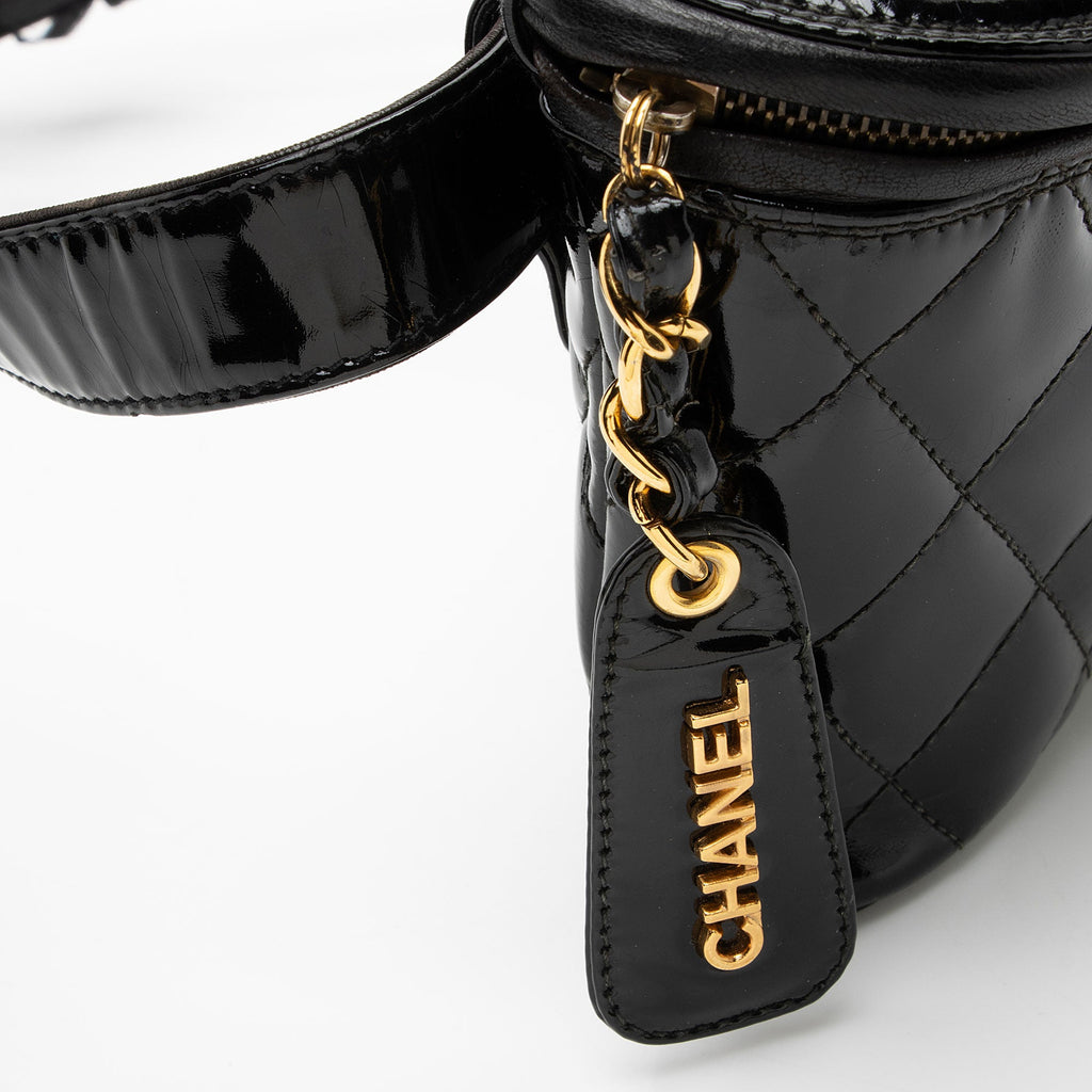 Chanel Vintage Patent Leather Belt Bag - Size 32 / 80