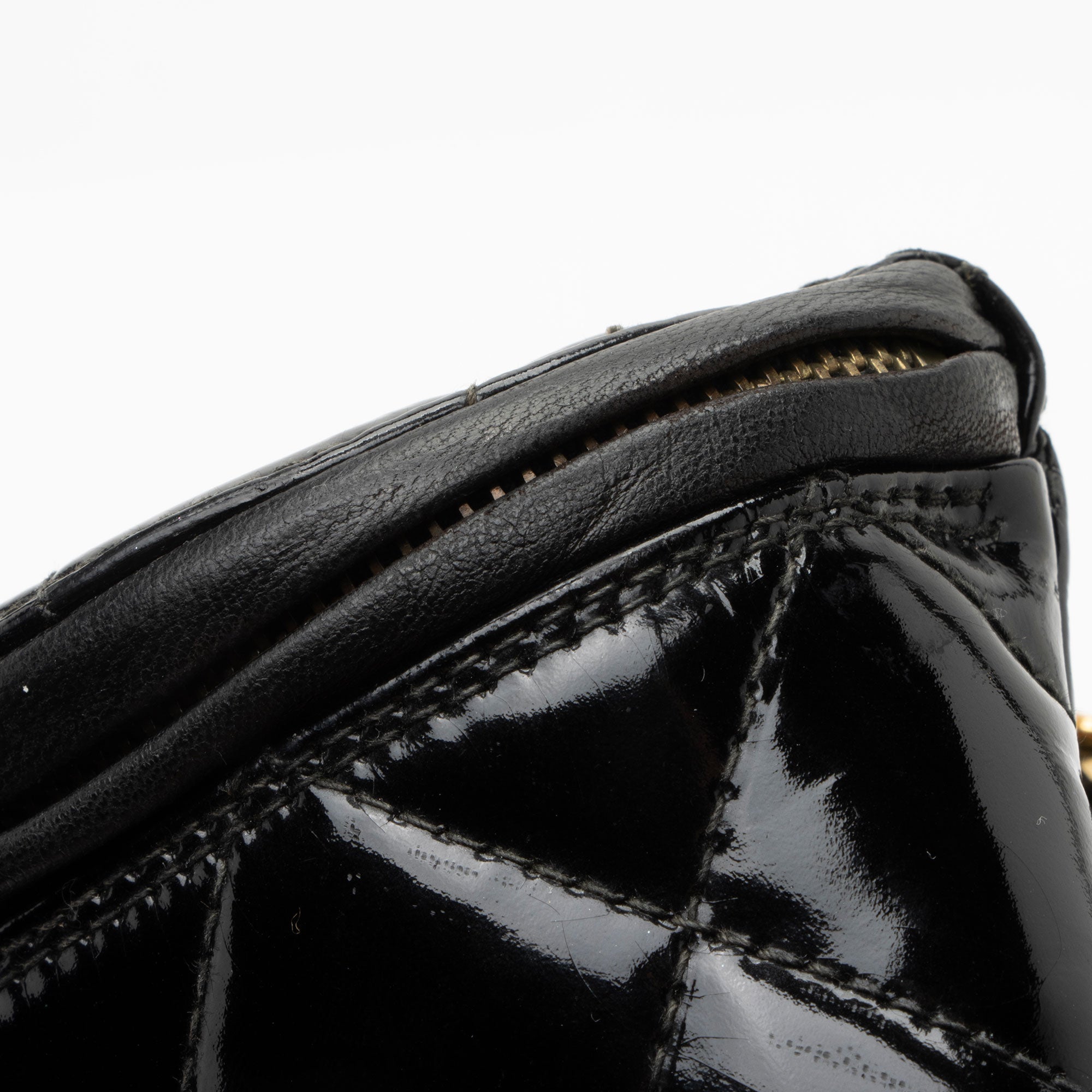 Chanel Vintage Patent Leather Belt Bag - Size 32 / 80