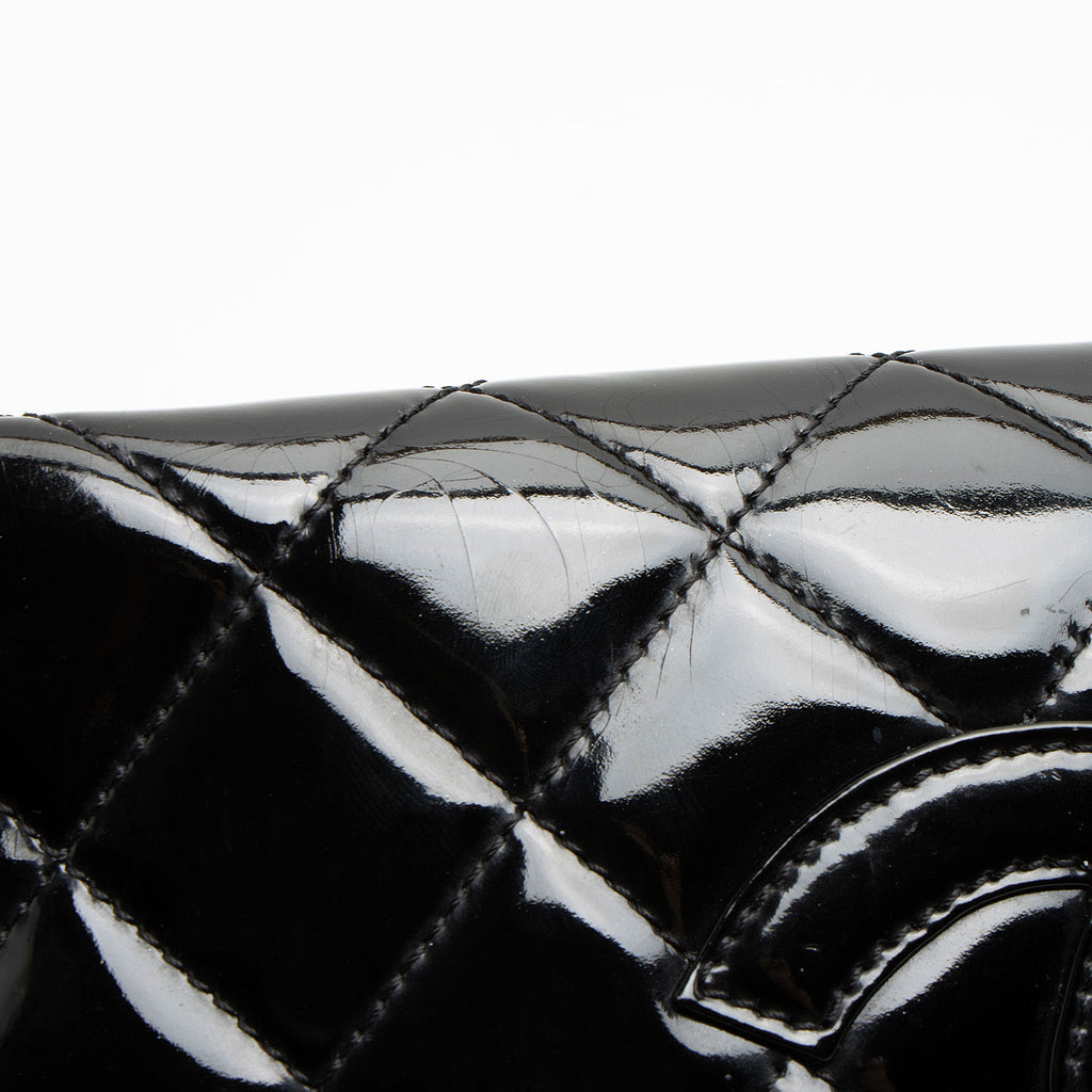 Chanel Vintage Patent Leather Timeless CC Petite Tote