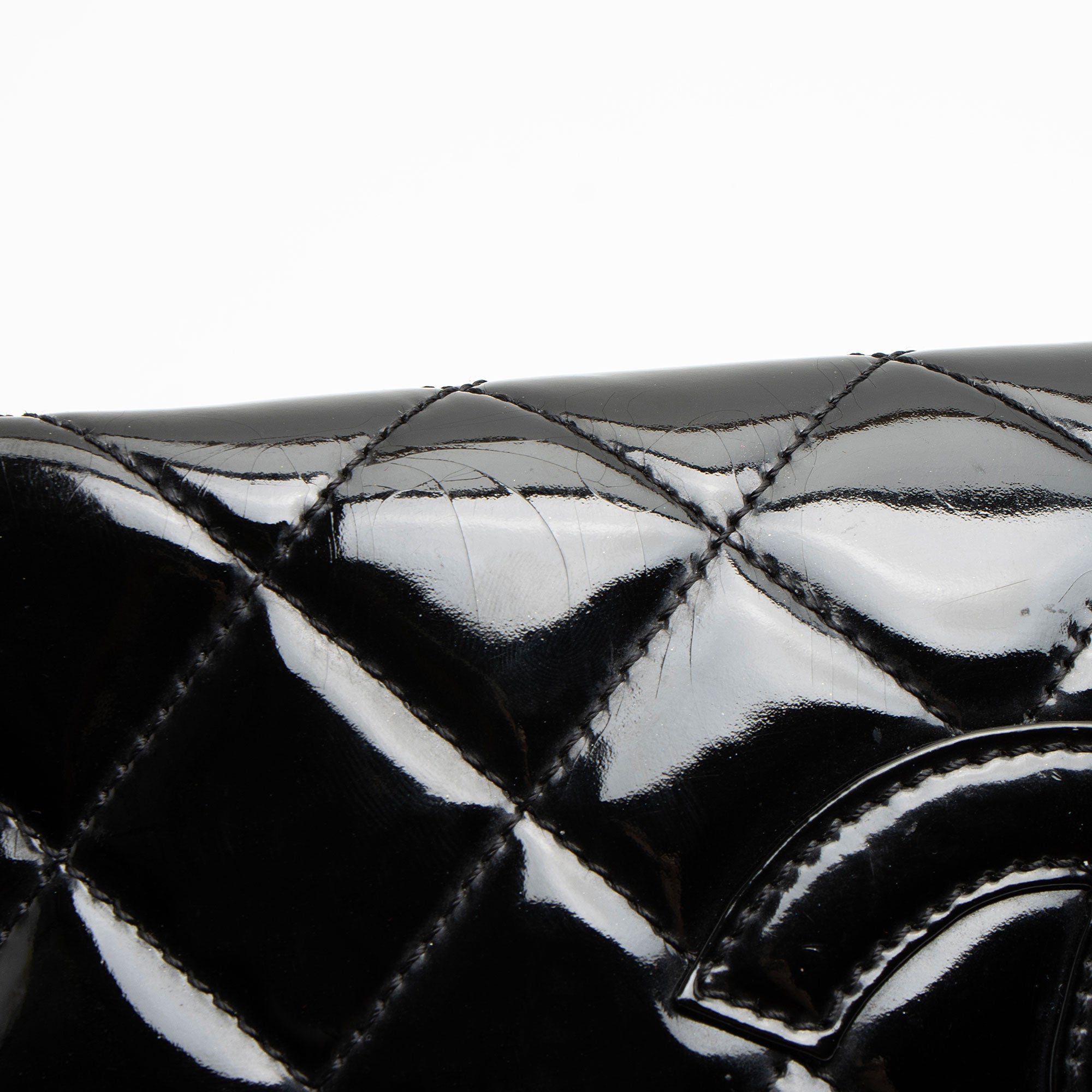 Chanel Vintage Patent Leather Timeless CC Petite Tote