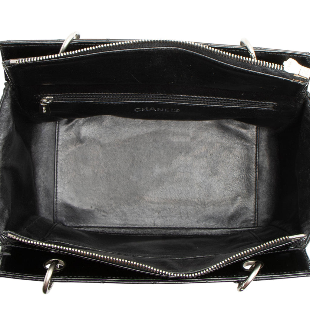 Chanel Vintage Patent Leather Timeless CC Petite Tote