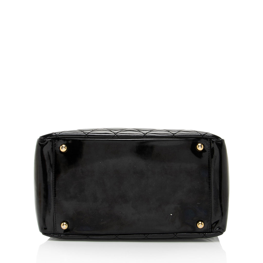 Chanel Vintage Patent Leather Timeless CC Petite Tote