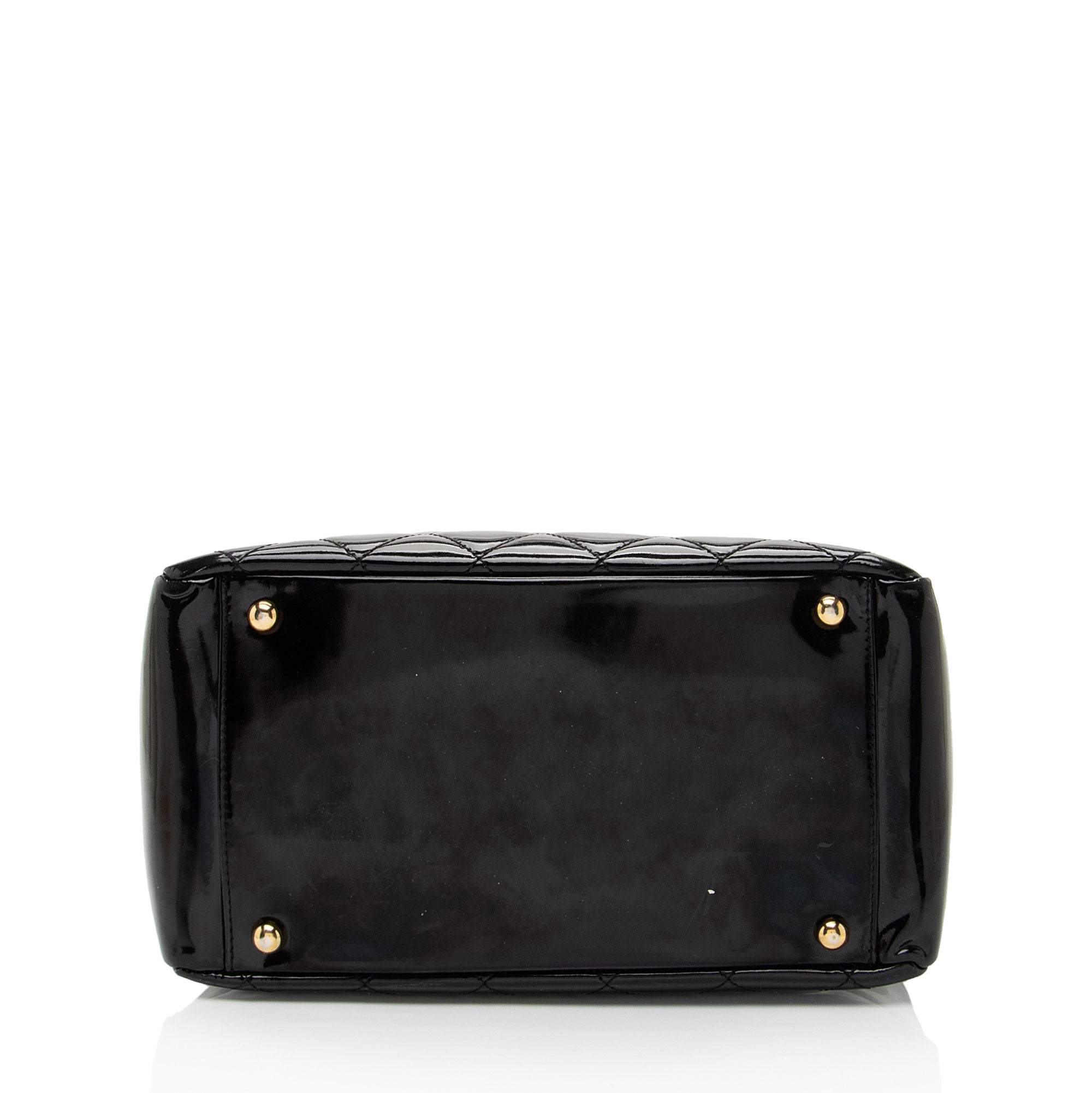 Chanel Vintage Patent Leather Timeless CC Petite Tote