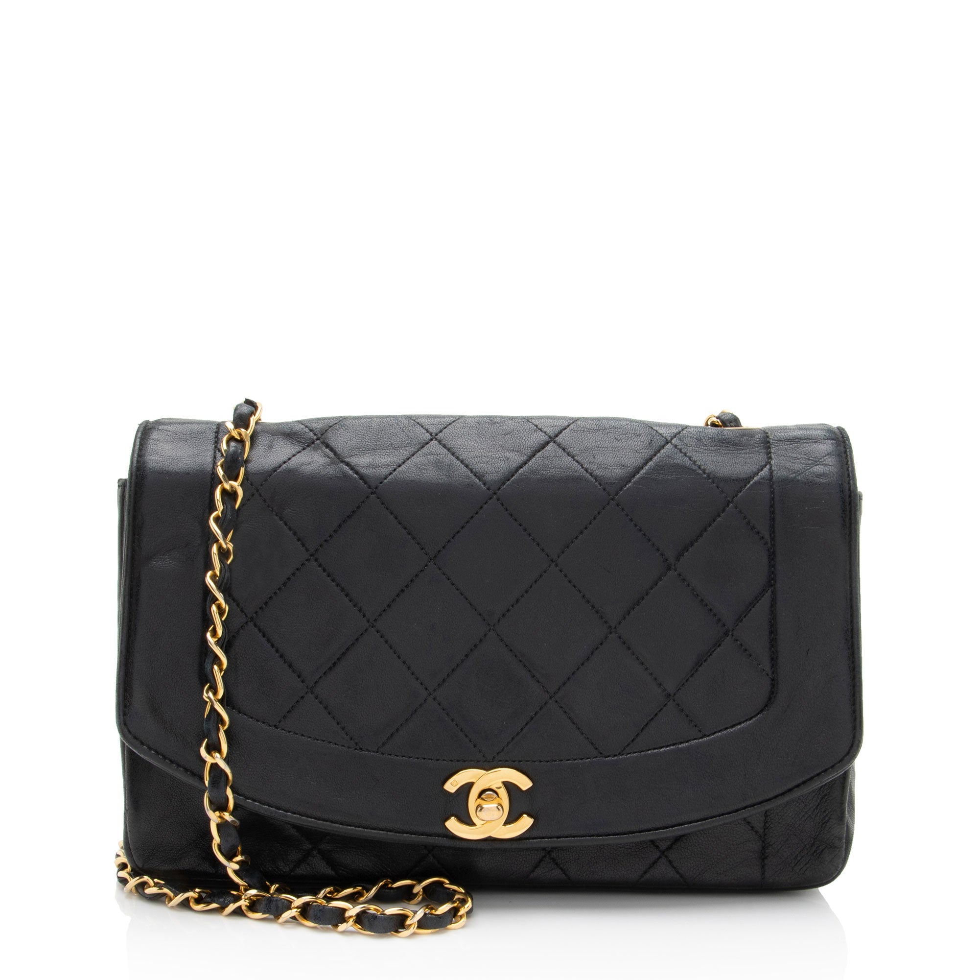 Chanel Vintage Quilted Lambskin Diana Medium Flap Bag
