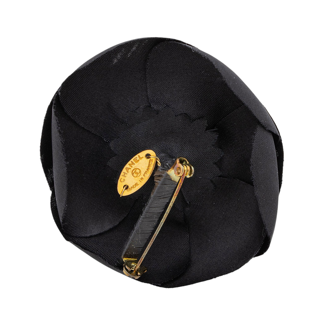 Chanel Vintage Silk Camellia Brooch