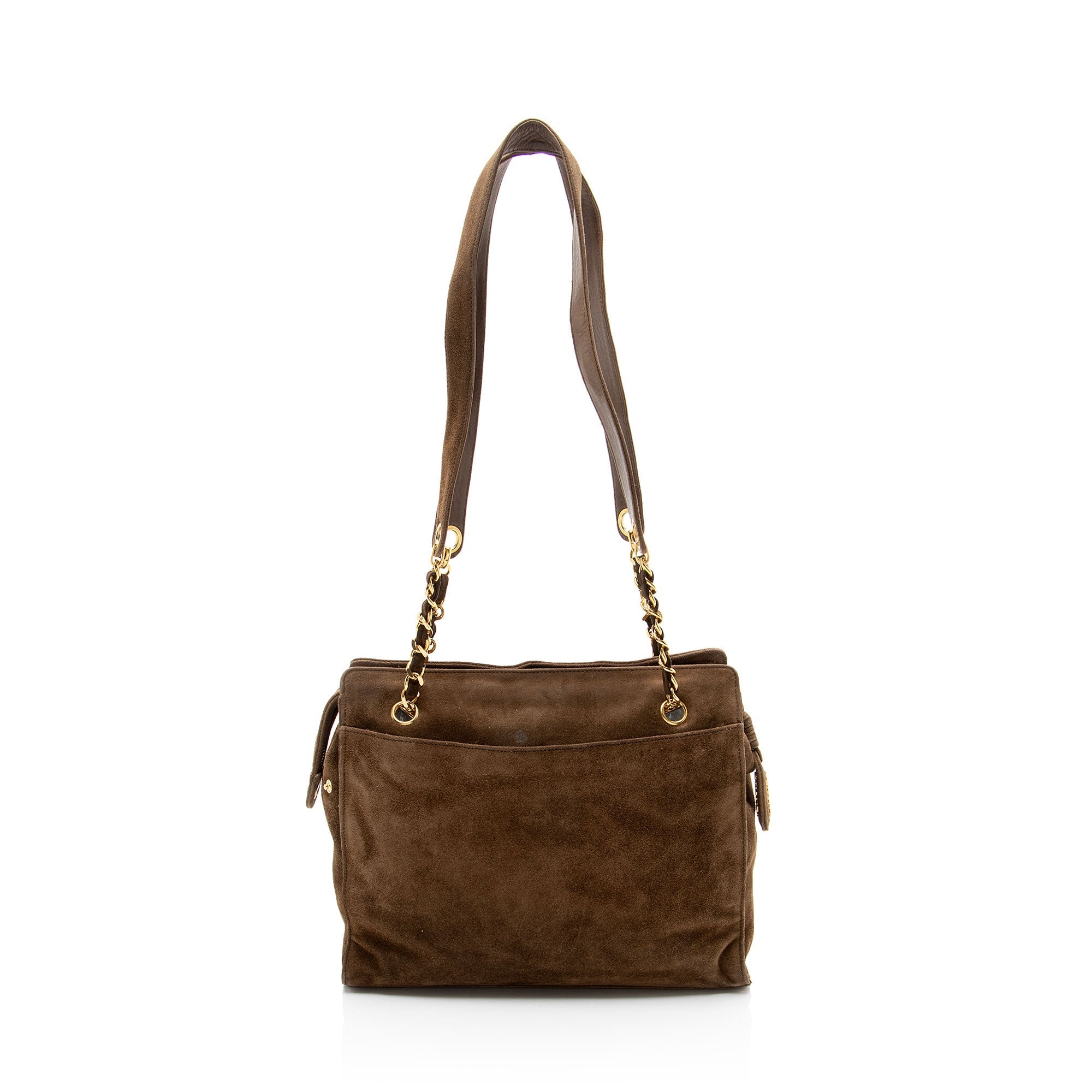 Chanel Vintage Suede Timeless Chain Tote
