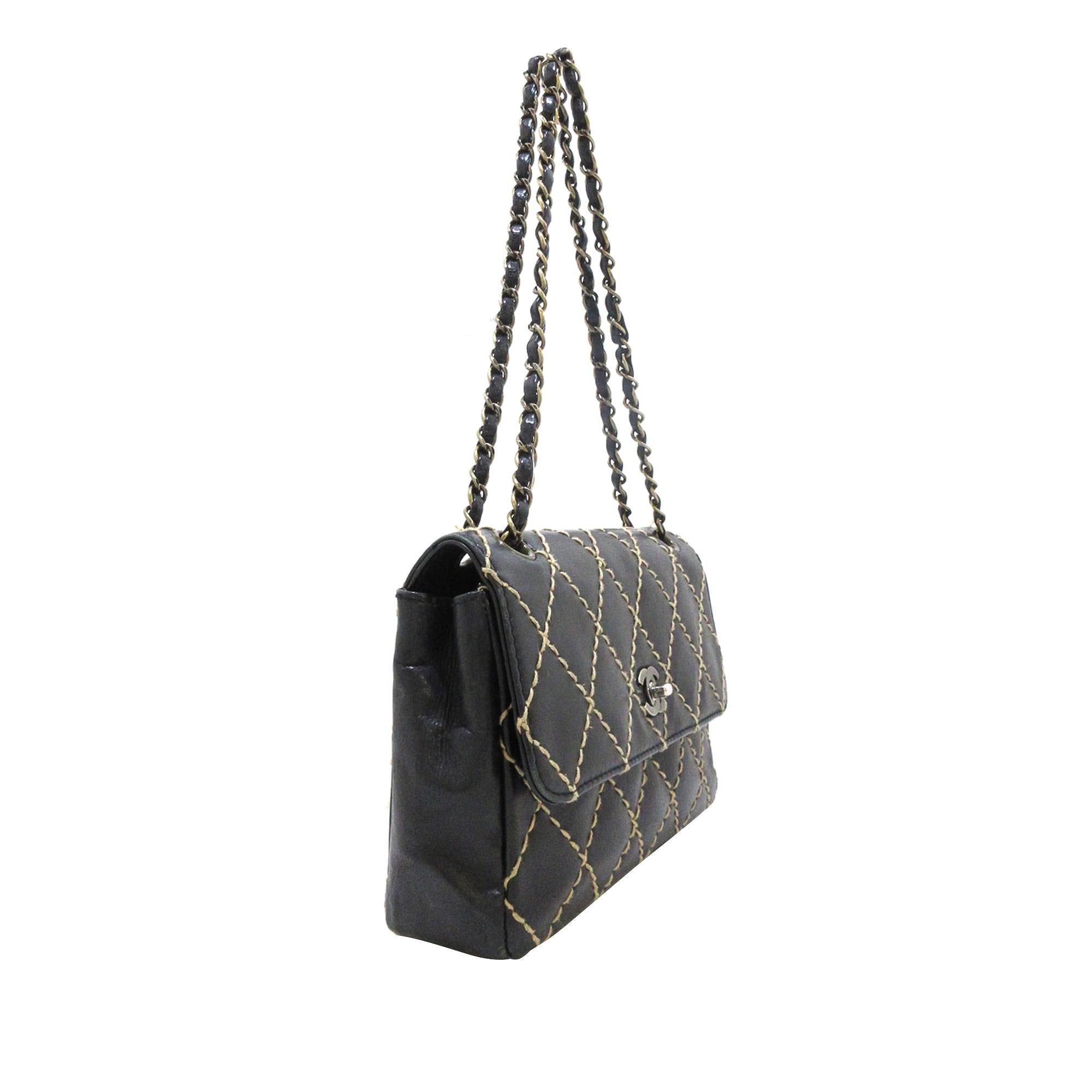 Chanel Wild Stitch Single Flap Bag (SHG-gB2uOe)