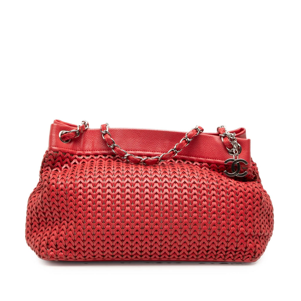 Chanel Woven Caviar CC Charm Tote