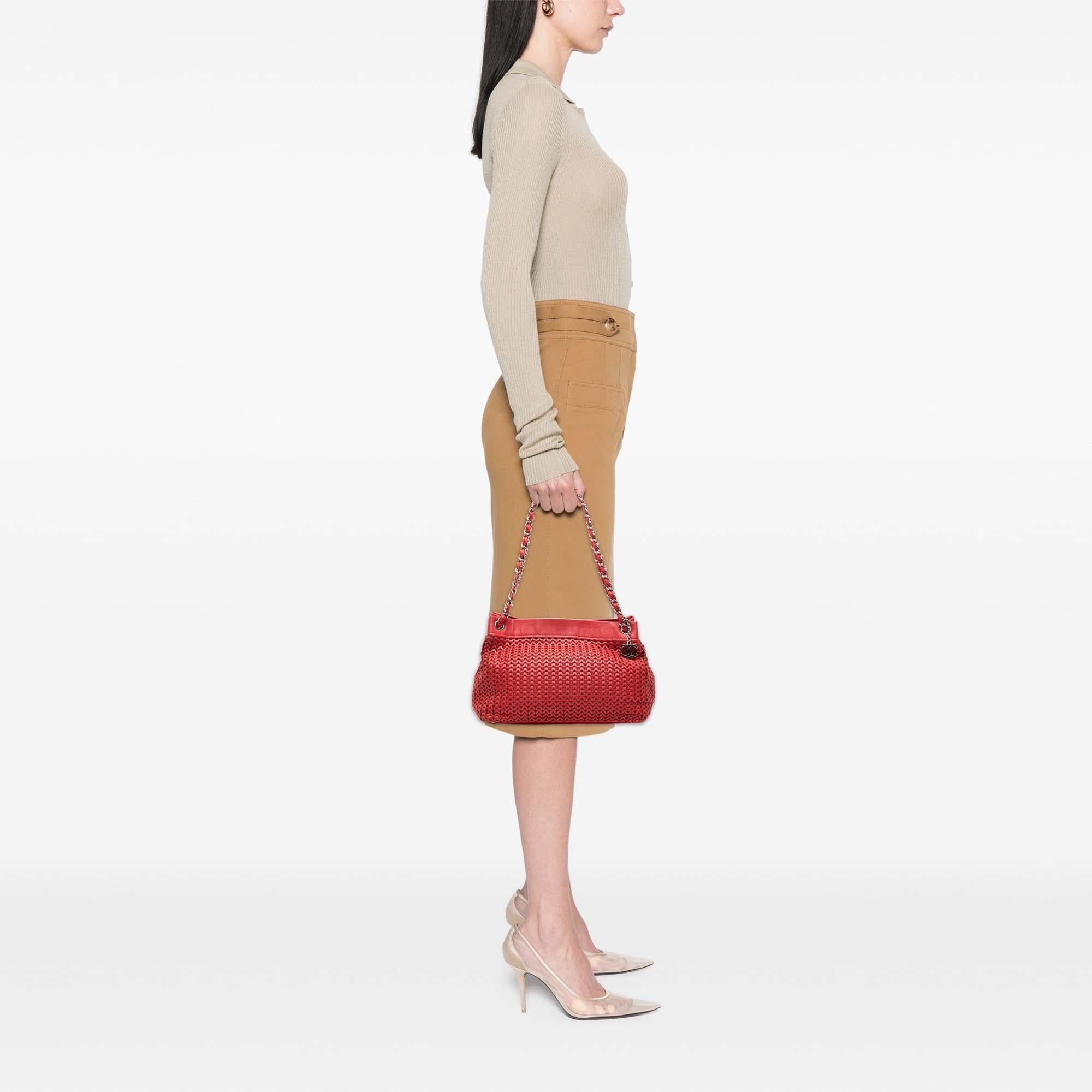 Chanel Woven Caviar CC Charm Tote
