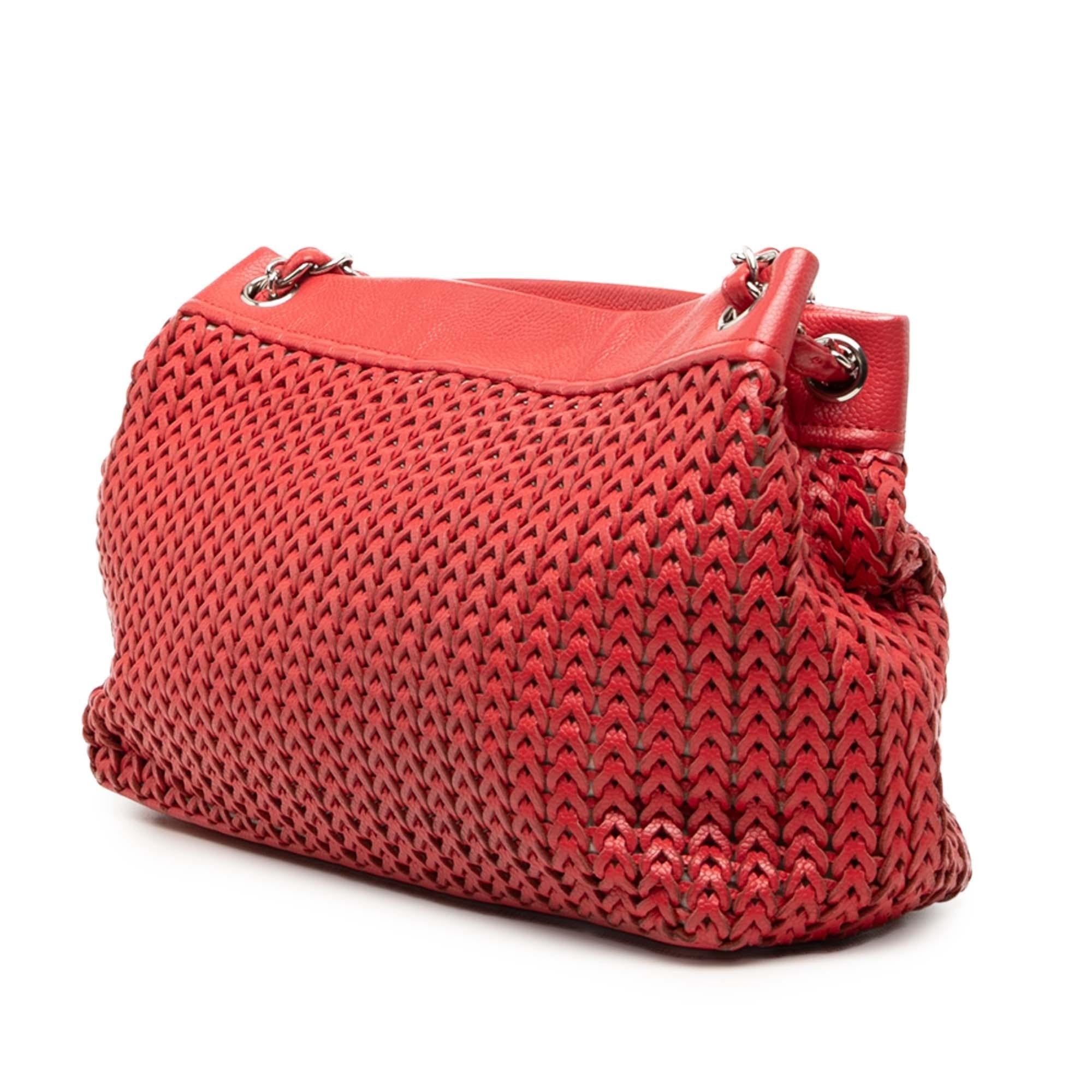 Chanel Woven Caviar CC Charm Tote