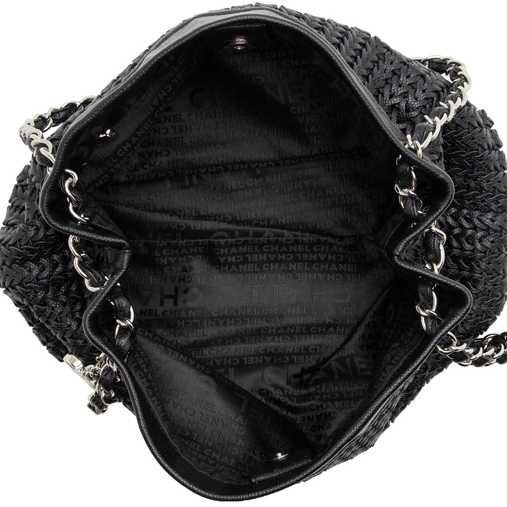 Chanel Woven Caviar Leather CC Charm Medium Tote (SHF-22757)