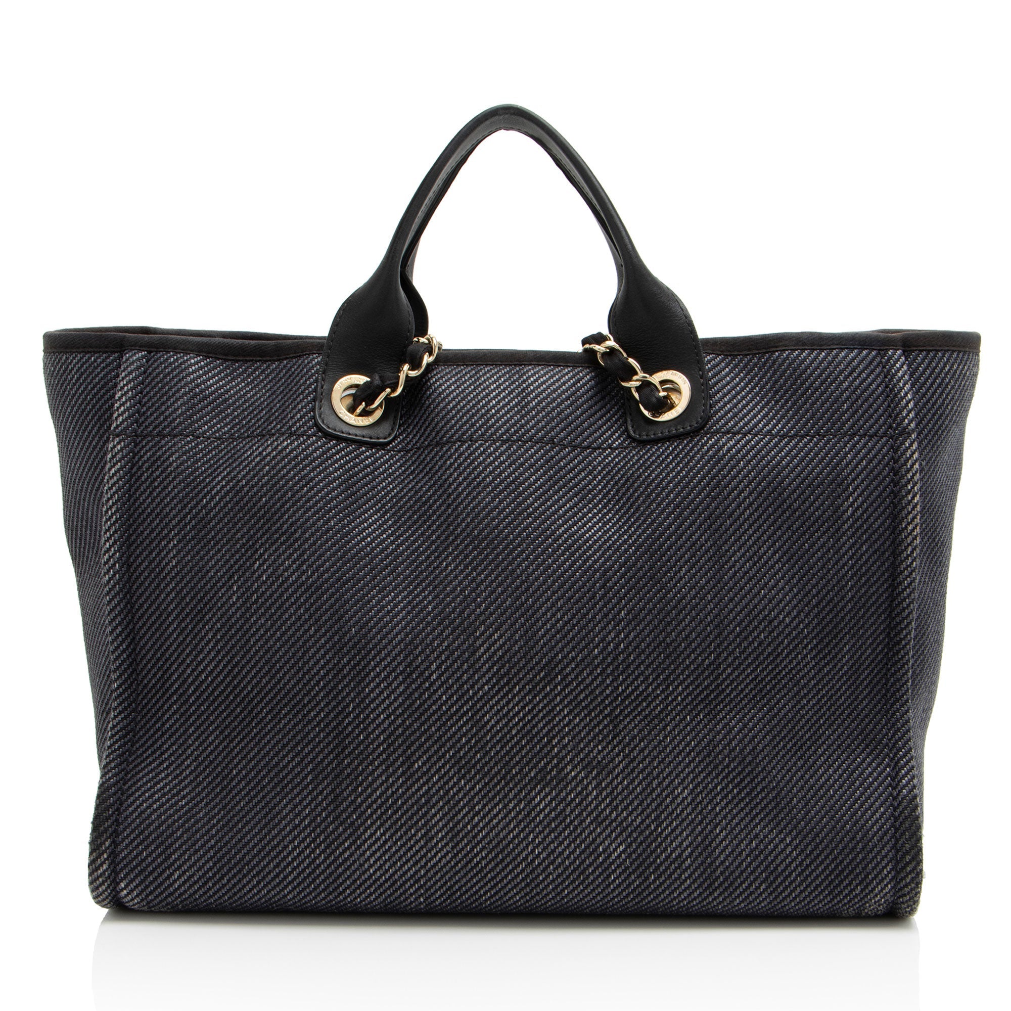 Chanel Woven Straw Deauville Medium Tote
