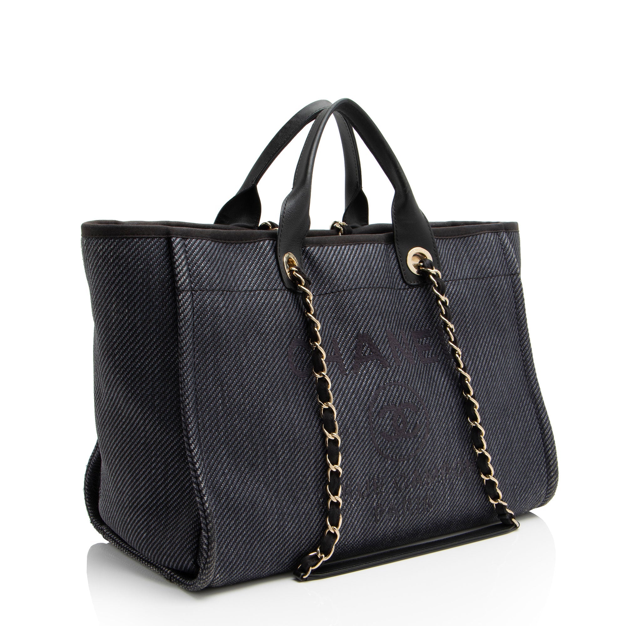 Chanel Woven Straw Deauville Medium Tote