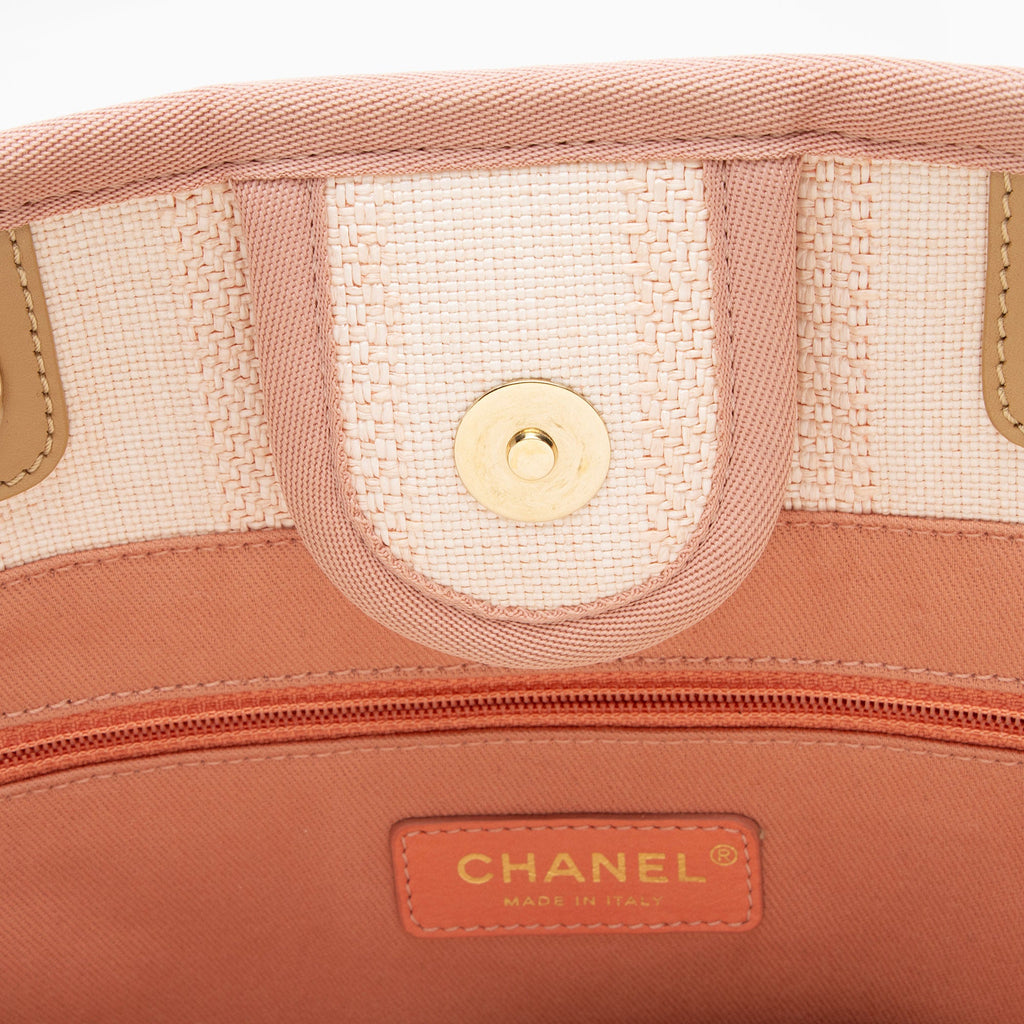 Chanel Woven Straw Deauville Small Tote