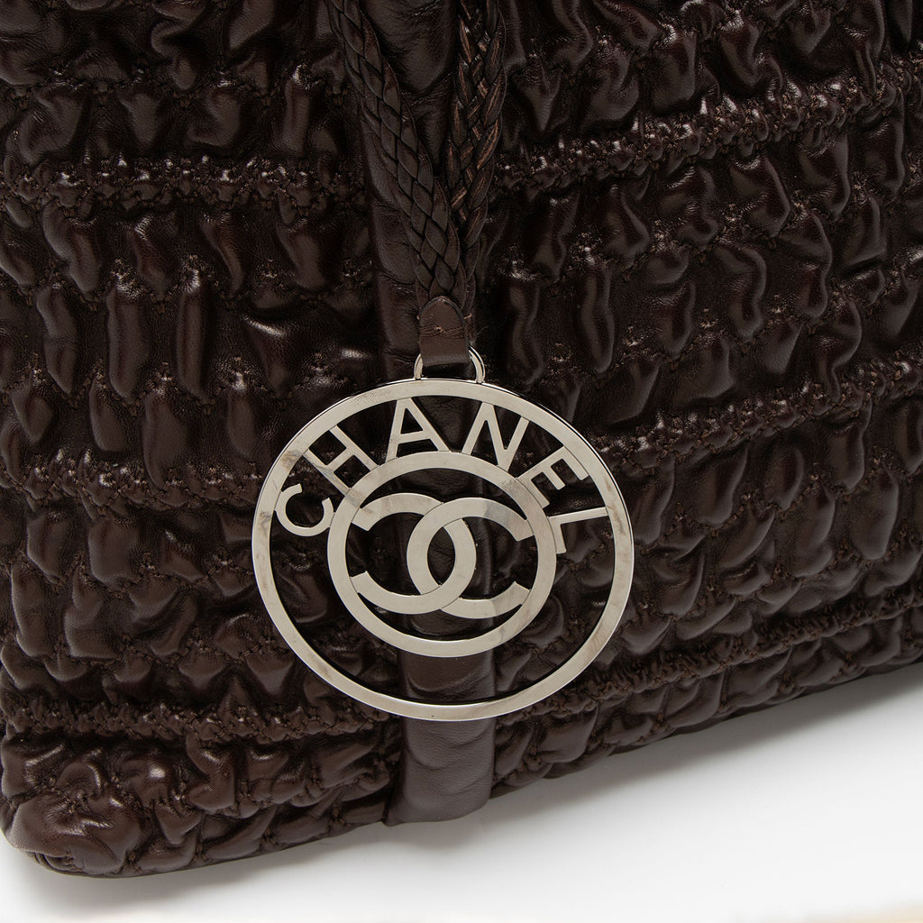 Chanel Wrinkled Lambskin Hidden Chain Tote