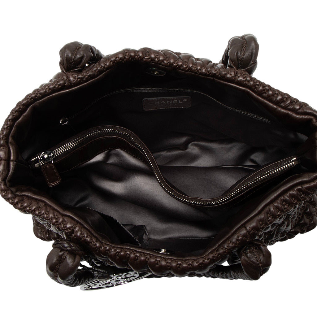 Chanel Wrinkled Lambskin Hidden Chain Tote