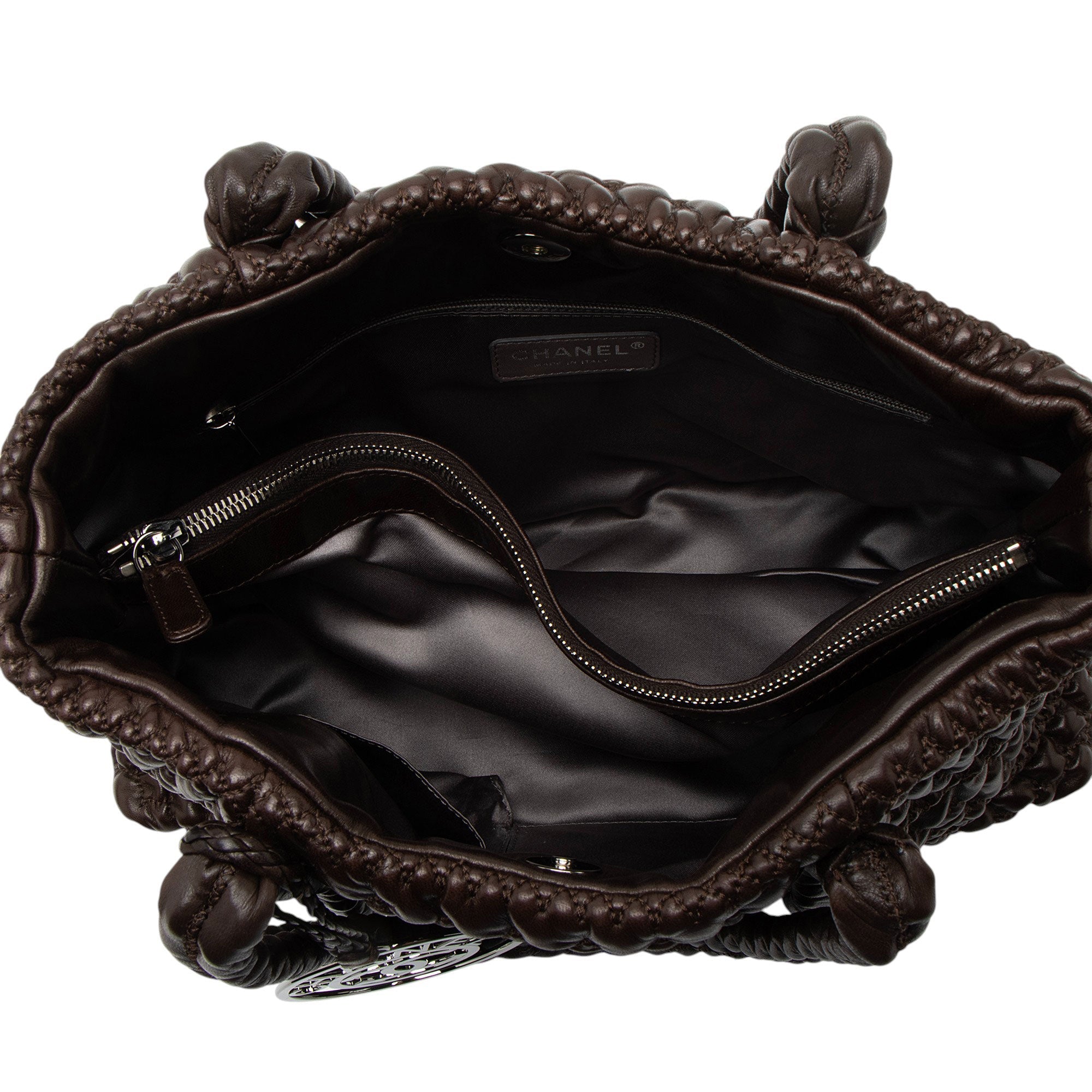 Chanel Wrinkled Lambskin Hidden Chain Tote