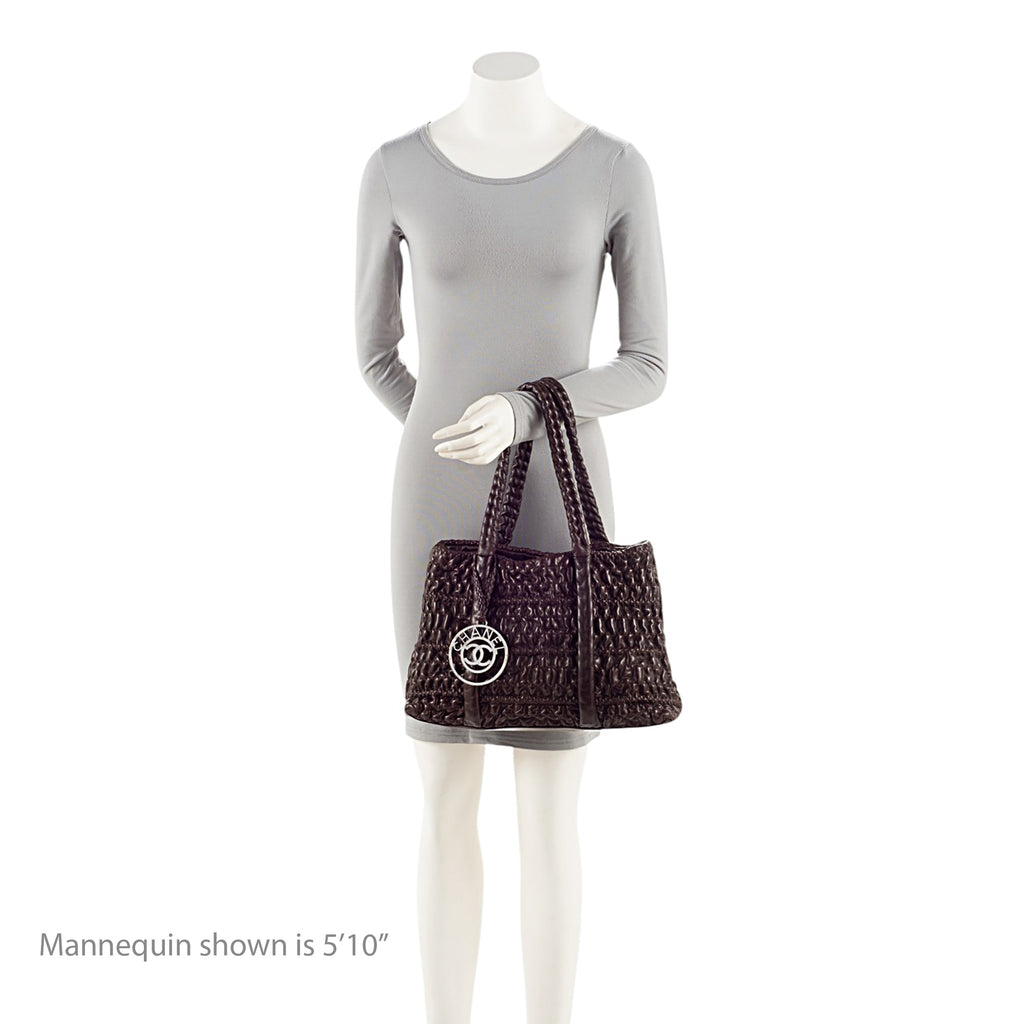 Chanel Wrinkled Lambskin Hidden Chain Tote