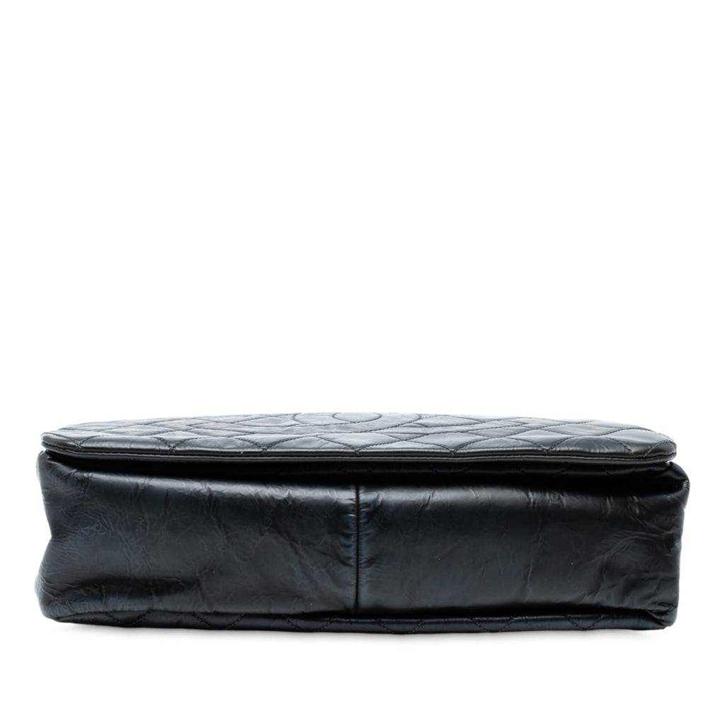 Chanel XL CC Glazed Quilted Calfskin Single Flap
