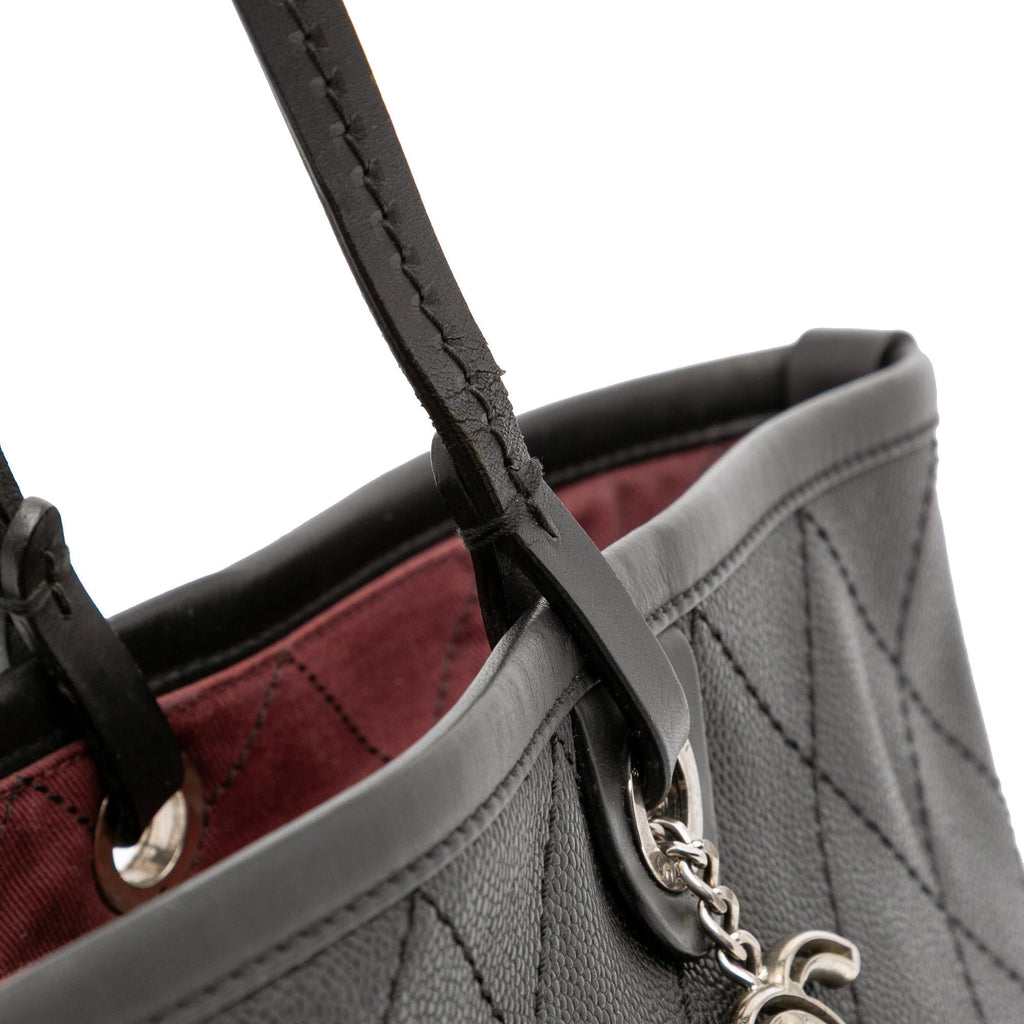 Chanel XL Quilted Caviar Shopping Fever Tote