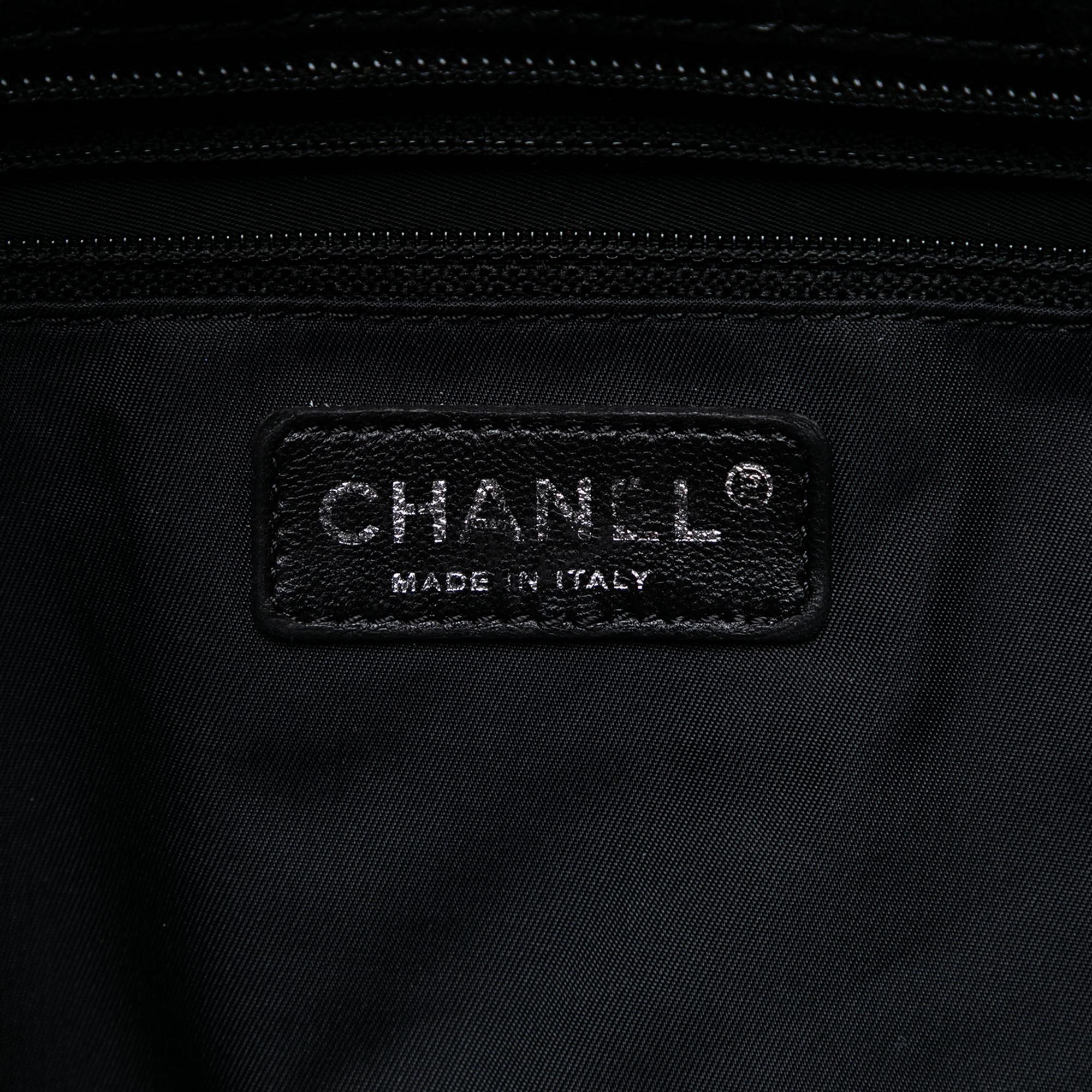 Chanel XL Quilted Coated Canvas Paris Biarritz Tote