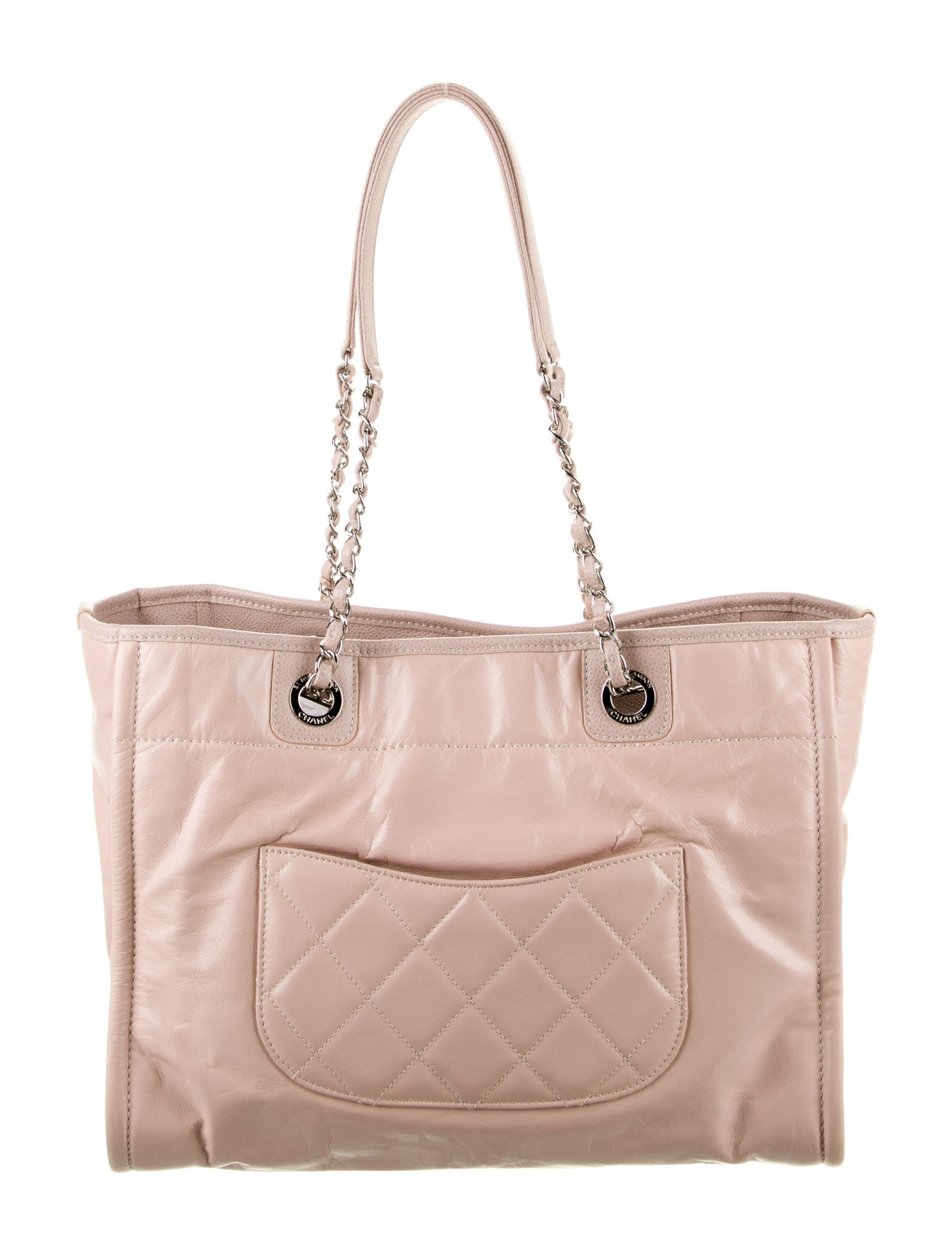 CHANEL Glazed Calfskin Deauville Tote