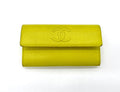 CHANEL YELLOW LEATHER WALLET