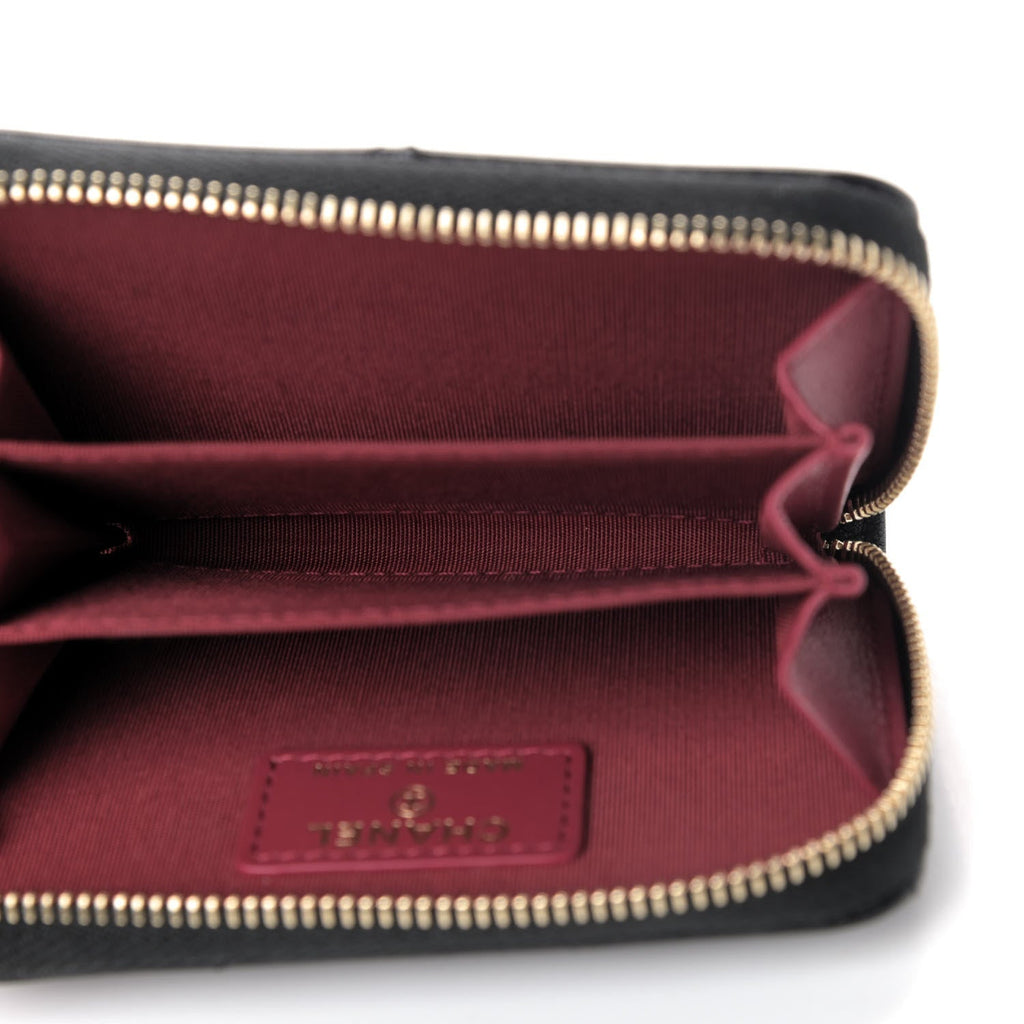 Chanel Quilted Lambskin Chanel 19 Zip-Around Coin Purse