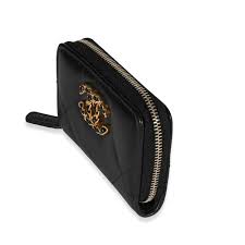 Chanel Quilted Lambskin Chanel 19 Zip-Around Coin Purse