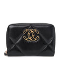 Chanel Quilted Lambskin Chanel 19 Zip-Around Coin Purse