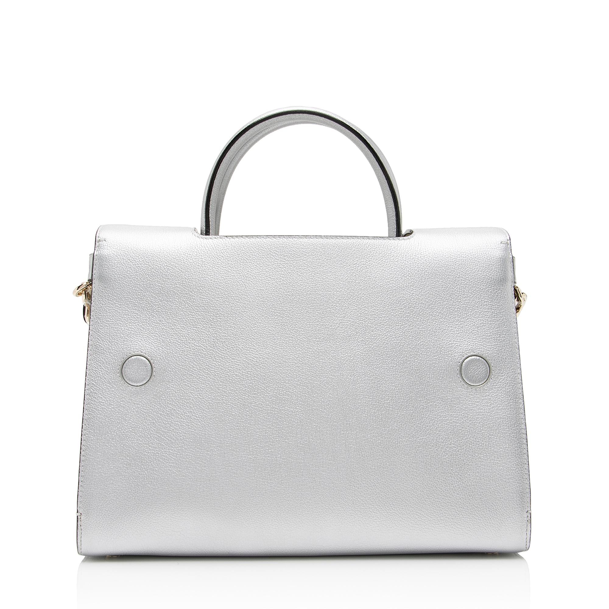 Christian Dior Metallic Calfskin Diorever Medium Tote (SHF-BJ3NV5)