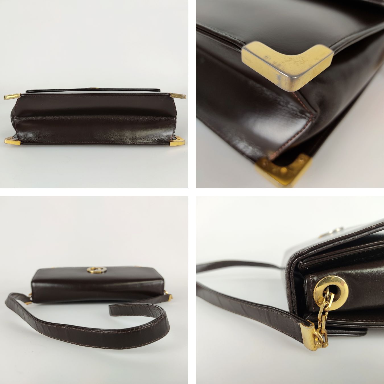 DIOR Christian  shoulder bag in brown leather