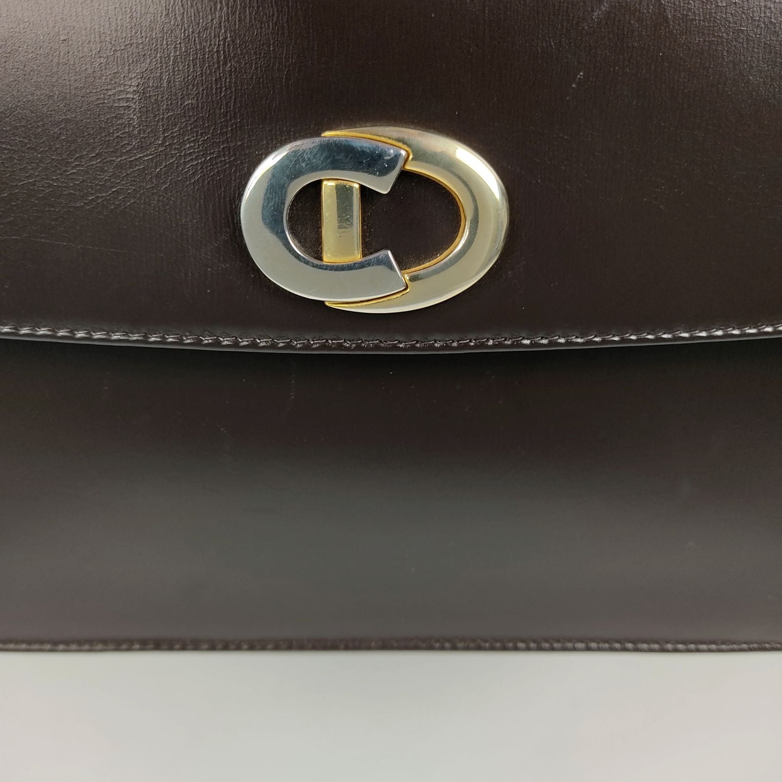 DIOR Christian  shoulder bag in brown leather