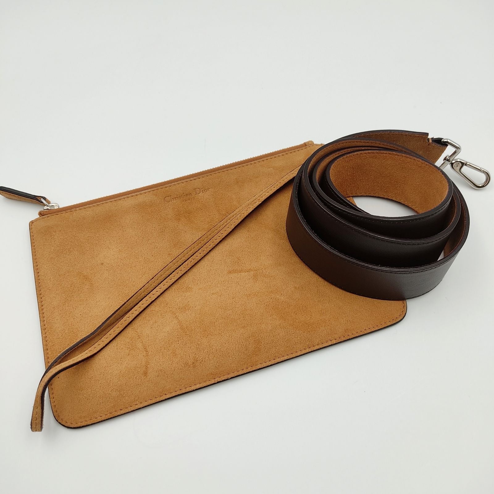 DIOR Christian Lady two-tone suede tote bag