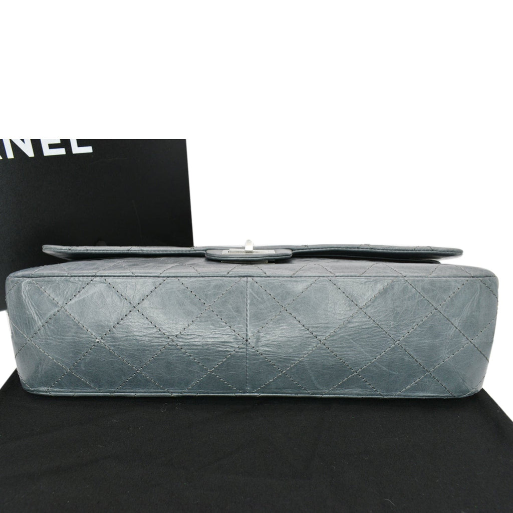 CHANEL 50th Anniversary 2.55 Reissue 228 Quilted Aged Calfskin Shoulder Bag Grey