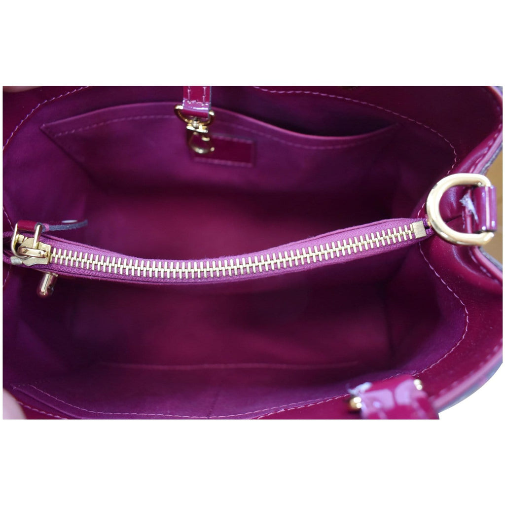 LOUIS VUITTON Montaigne BB Vernis Leather Tote Shoulder Bag Magenta